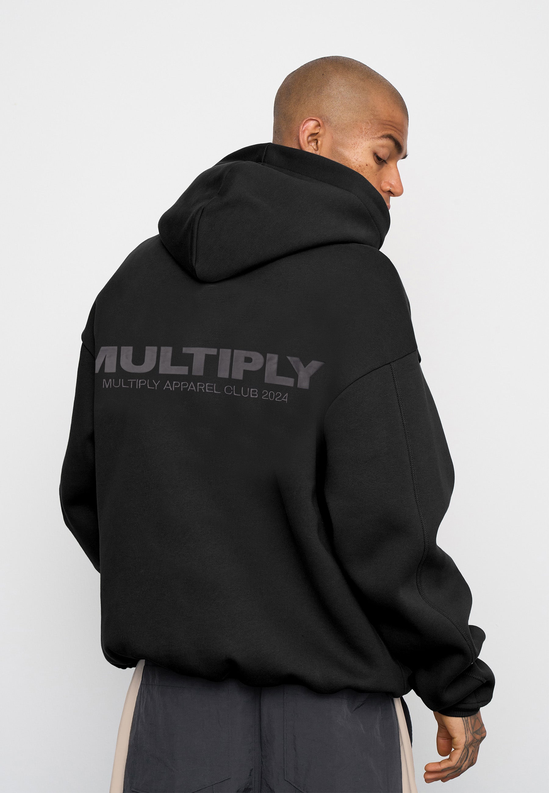 Oversize Zip Hoodie MULTIPLY 2 Black
