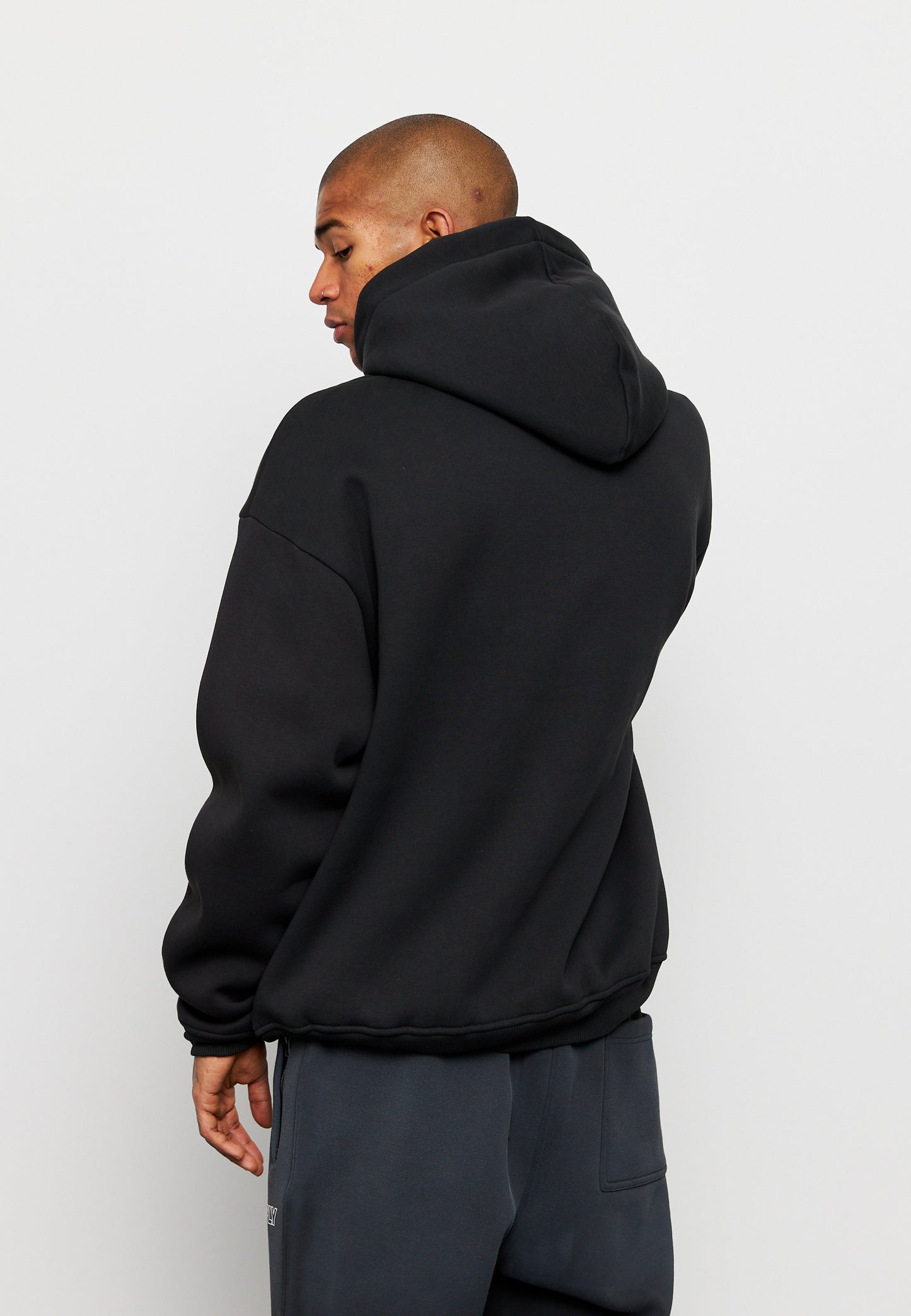 Oversize Hoodie FACTS Black Soda Washed