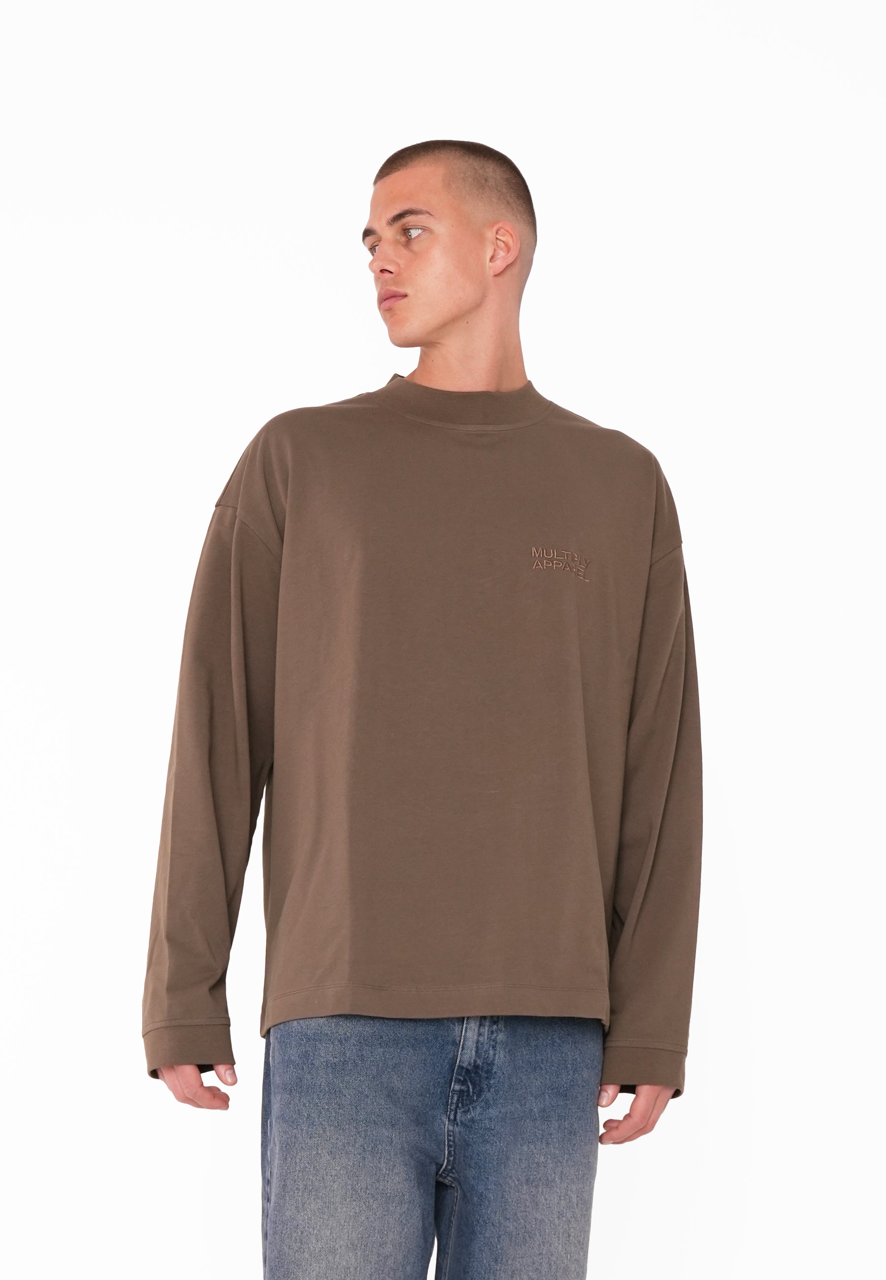 Multiply Apparel Oversize Longsleeve RADIAL Canteen – weitere Ansicht 2