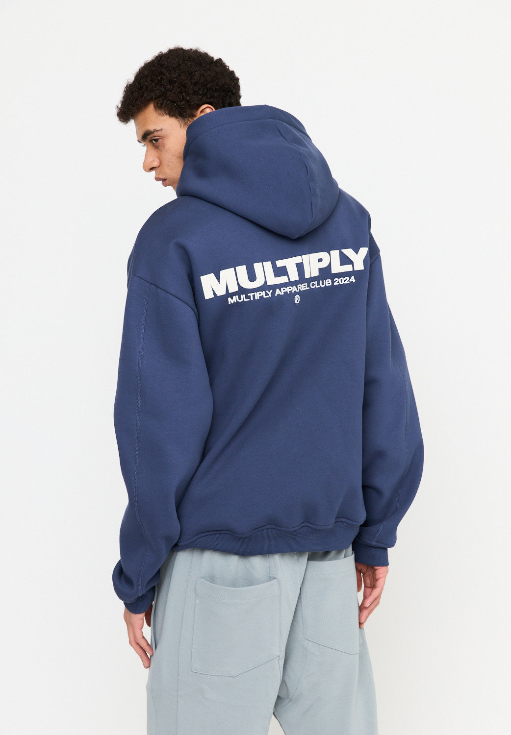 Oversize zip hoodie MULTIPLY Night Shadow