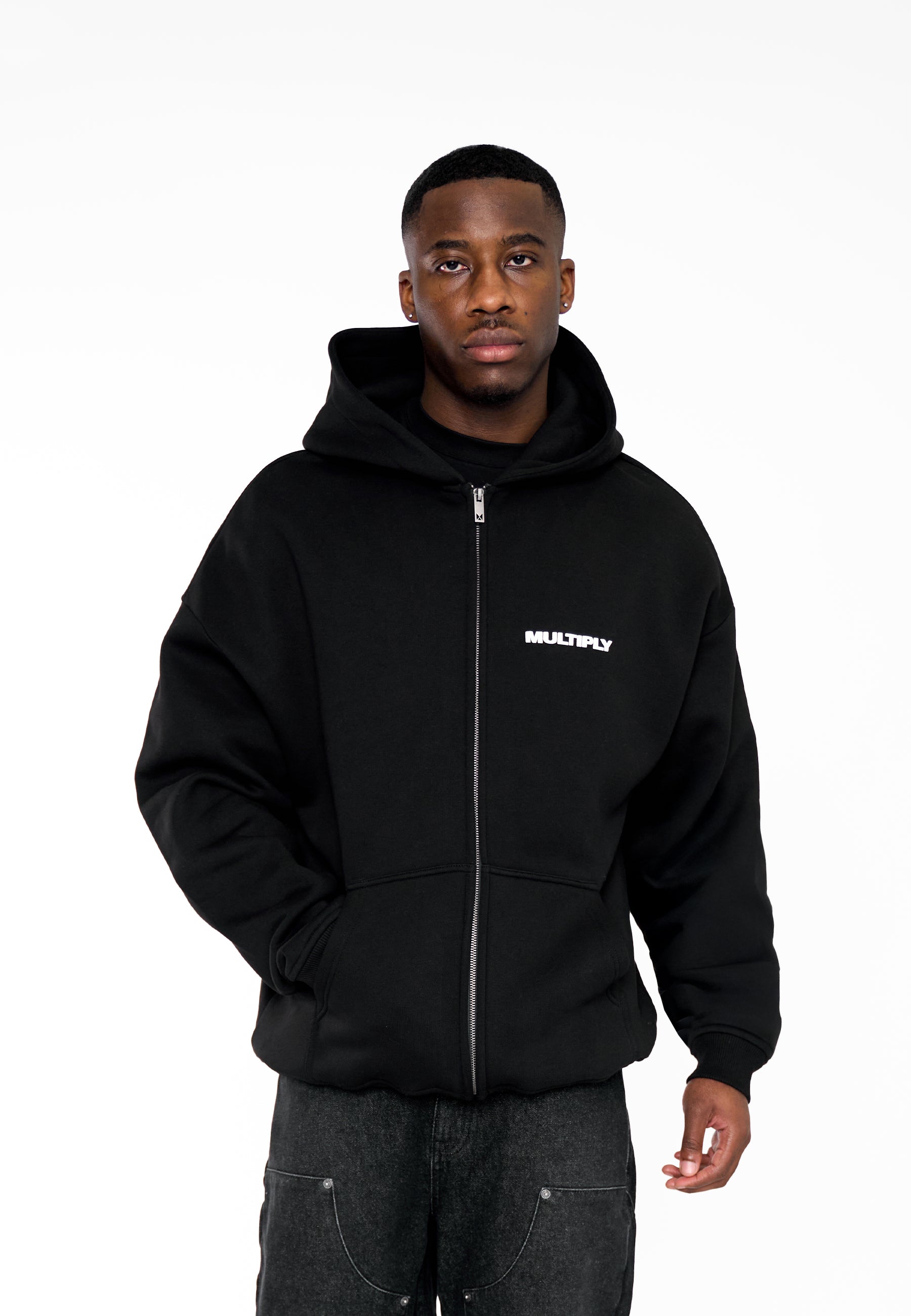 Multiply Apparel Oversize Zip Hoodie MULTIPLY Black – weitere Ansicht 4