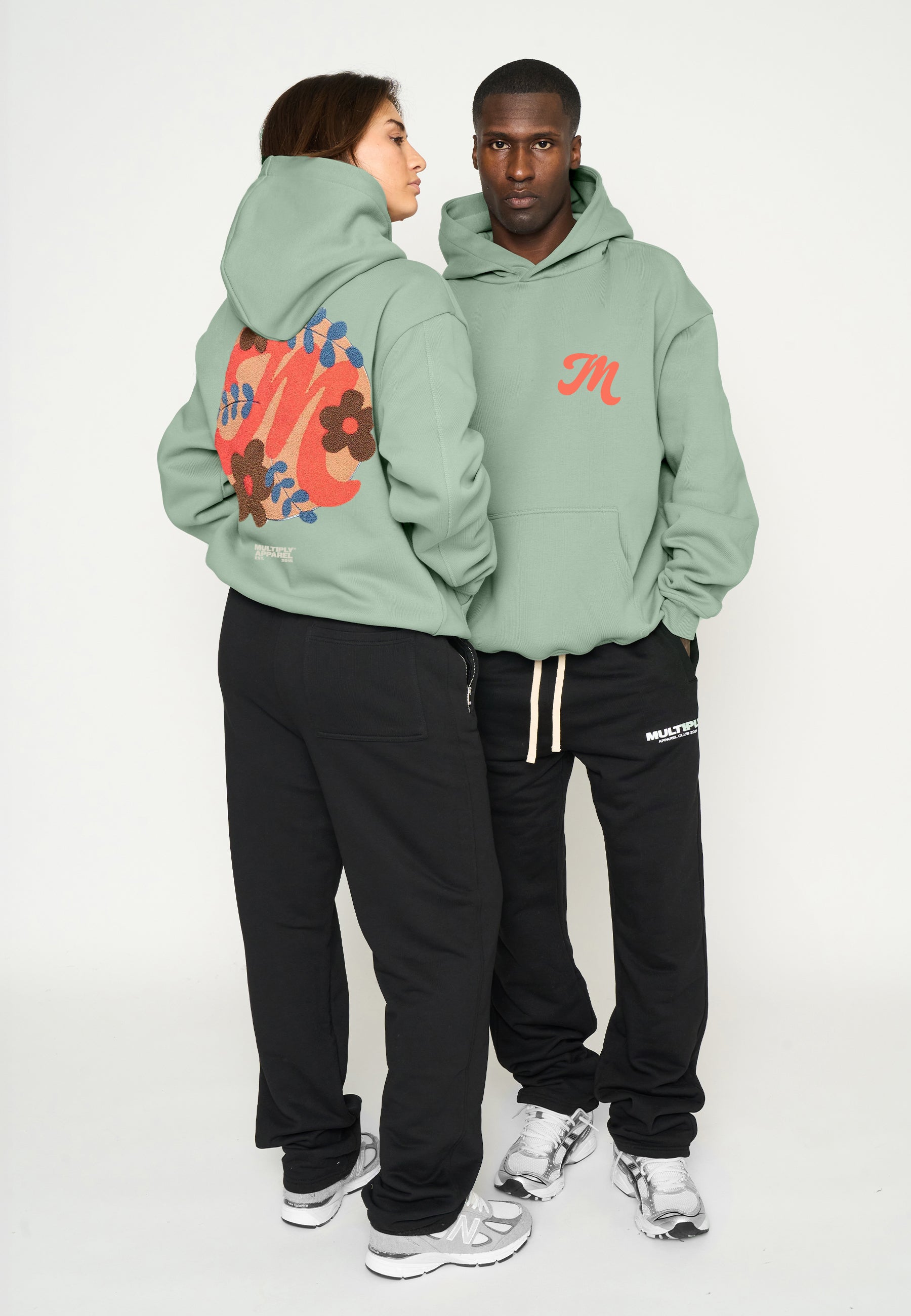 Multiply Apparel Oversize Hoodie M FLORAL Liiy Pad Soda Washed – weitere Ansicht 5