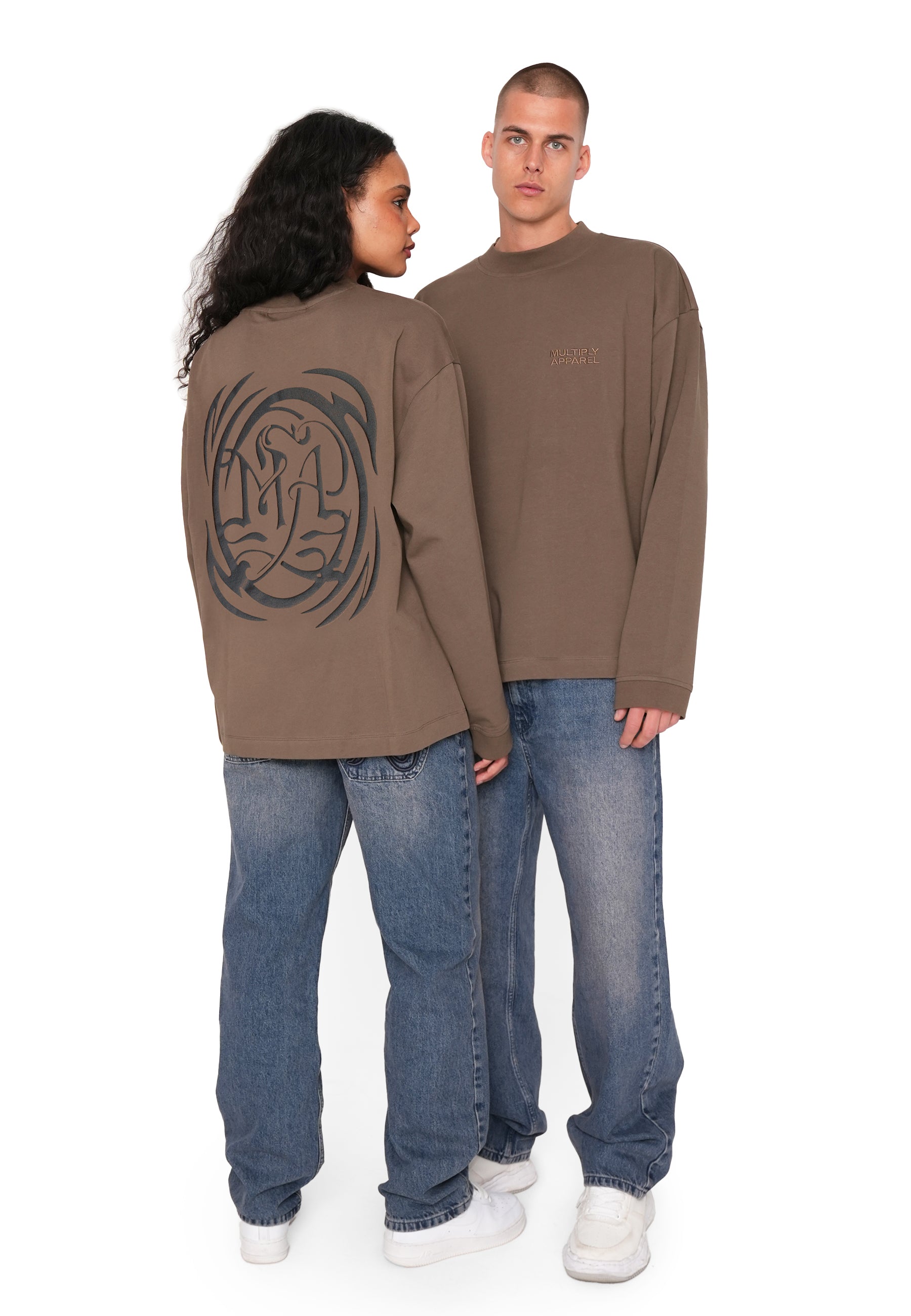 Multiply Apparel Oversize Longsleeve RADIAL Canteen – weitere Ansicht 3