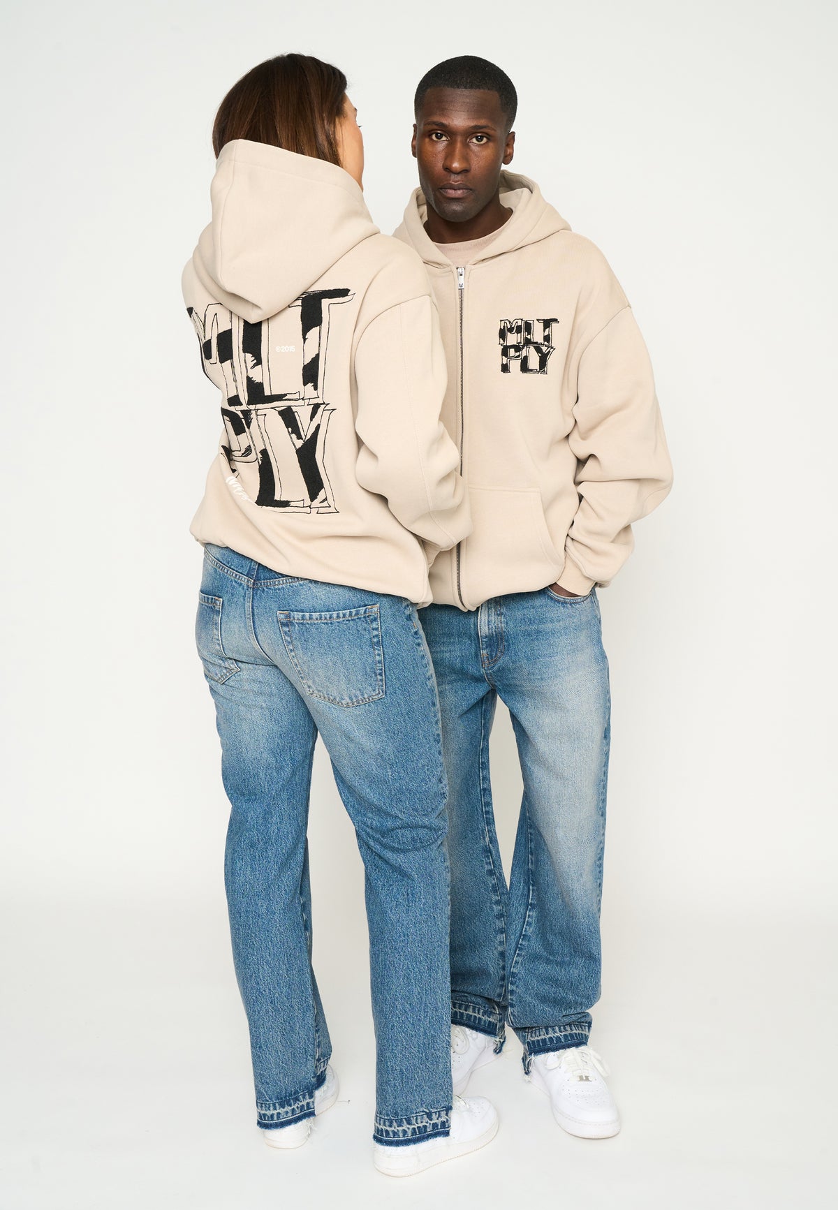 Oversized Zip Hoodie STRONG Simply Taupe