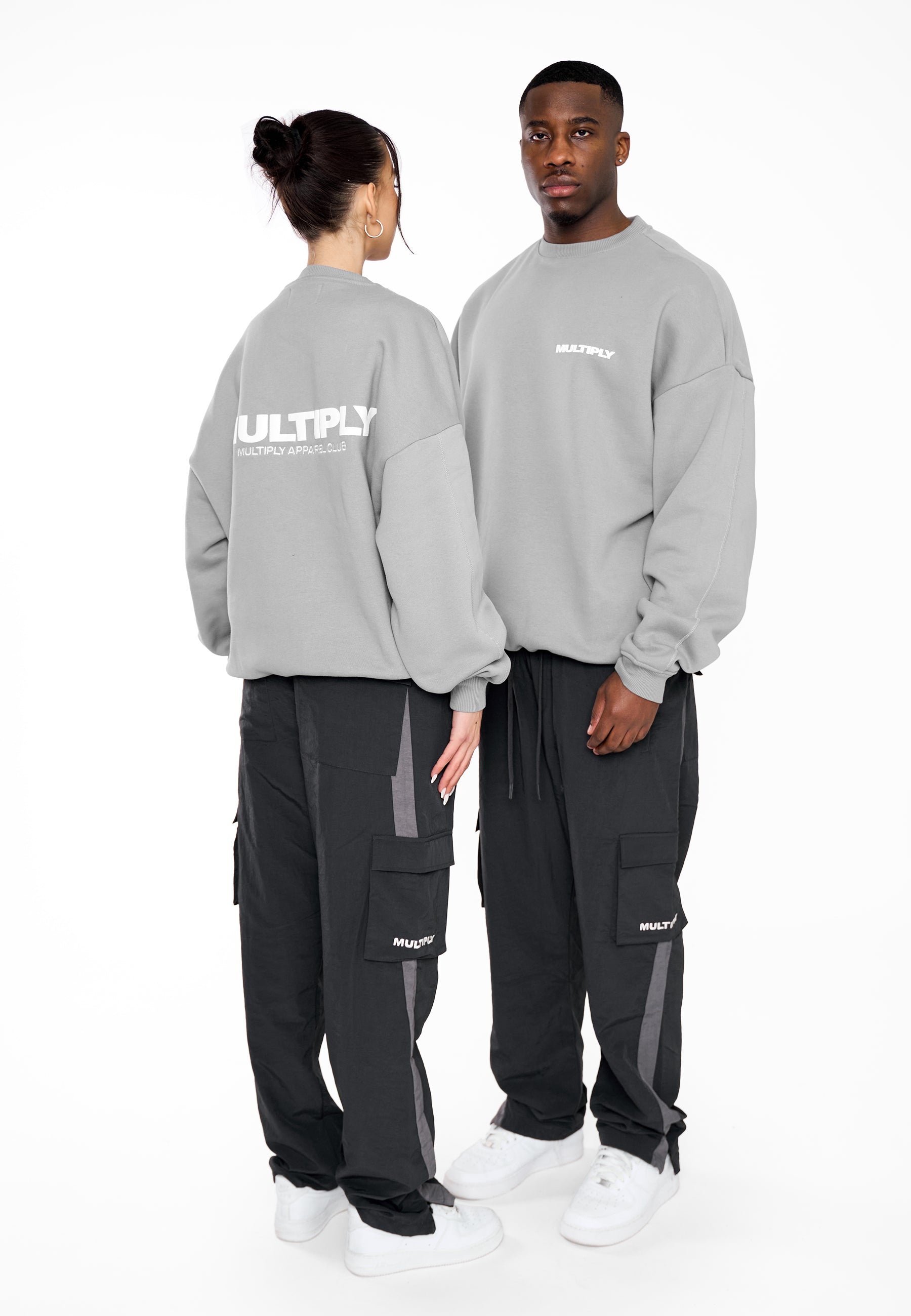 Multiply Apparel Oversize Sweatshirt MULTIPLY 2 Ultimate Grey – weitere Ansicht 5