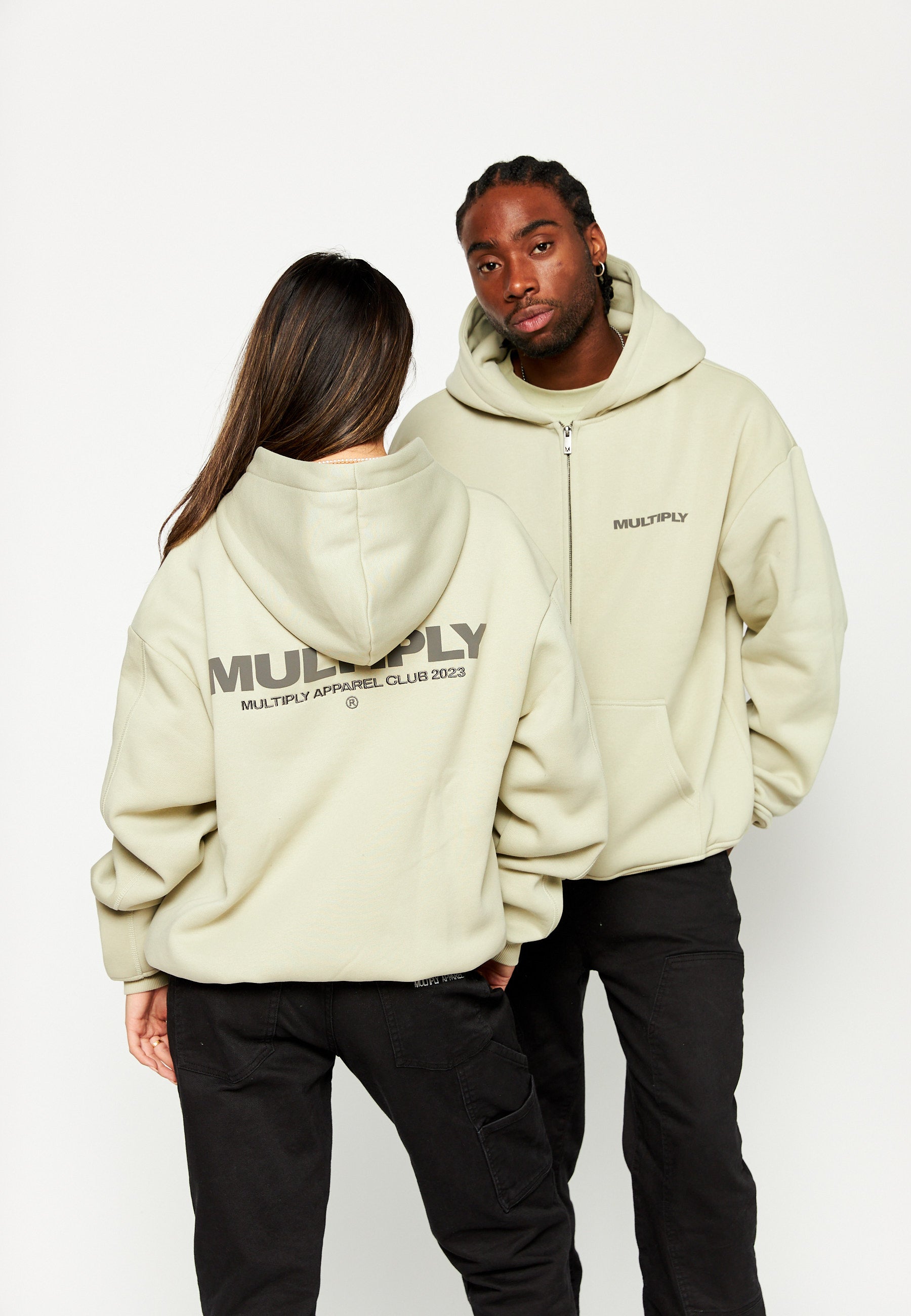 Oversize zip hoodie MULTIPLY Alfalfa