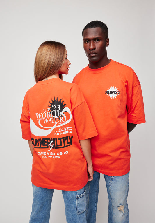 Oversize T-Shirt WATERPARK Mandarin Orange