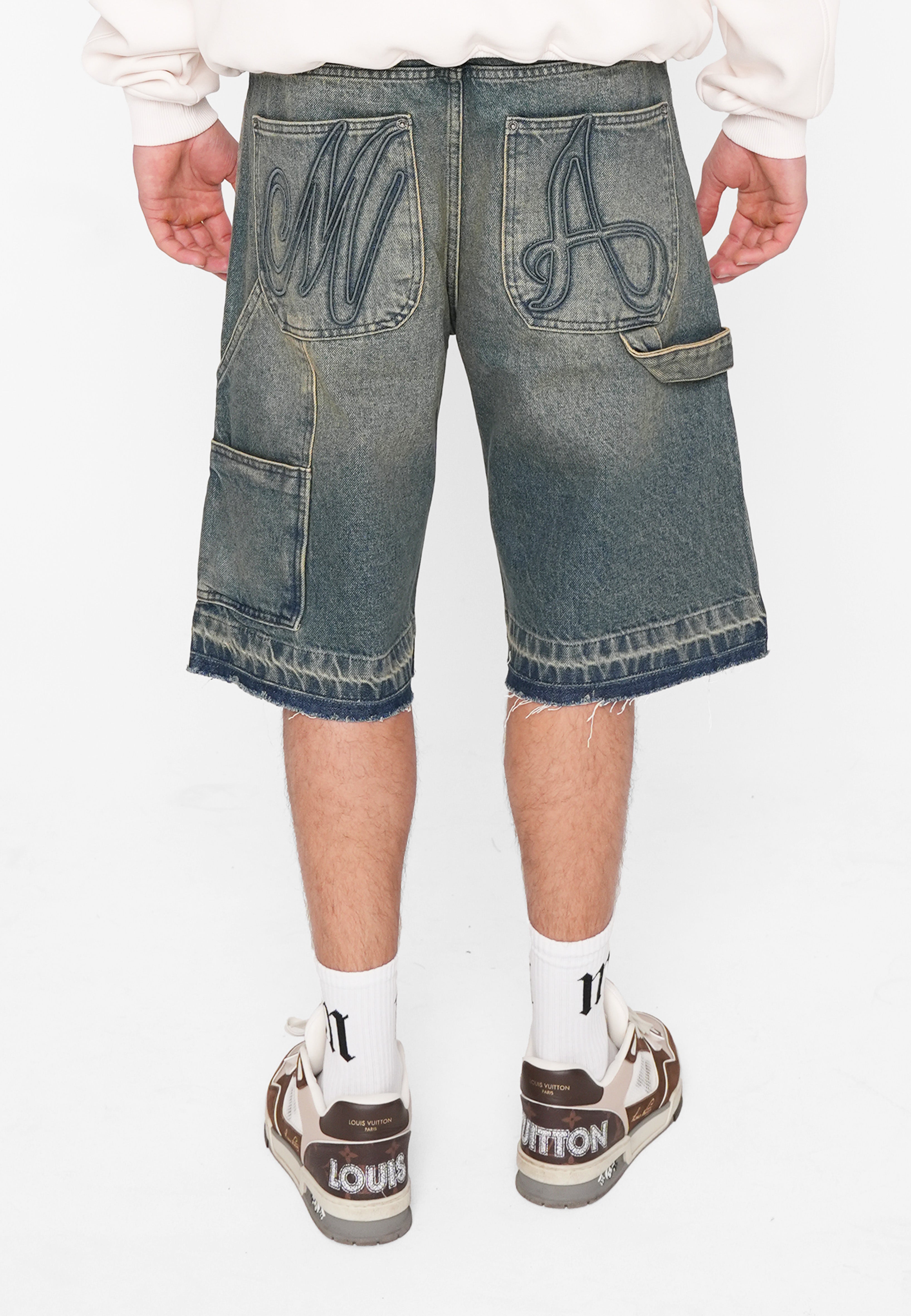 Multiply Apparel Baggy Denim JORTS Blue Sand – weitere Ansicht 2