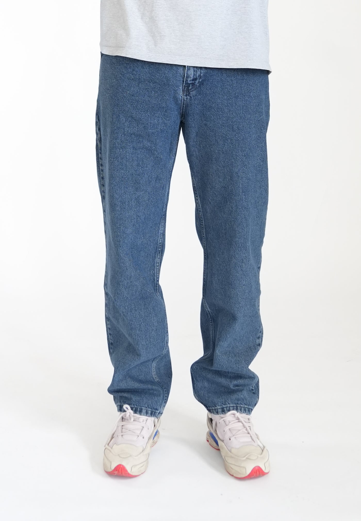 Multiply Apparel Wide Straight Jeans Slick Blue – Frontalansicht
