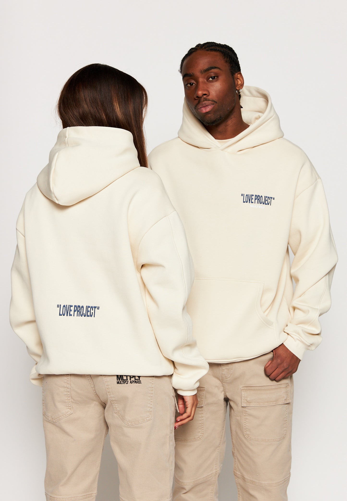 Oversize Hoodie LOVE TO HATE Turtle Dove