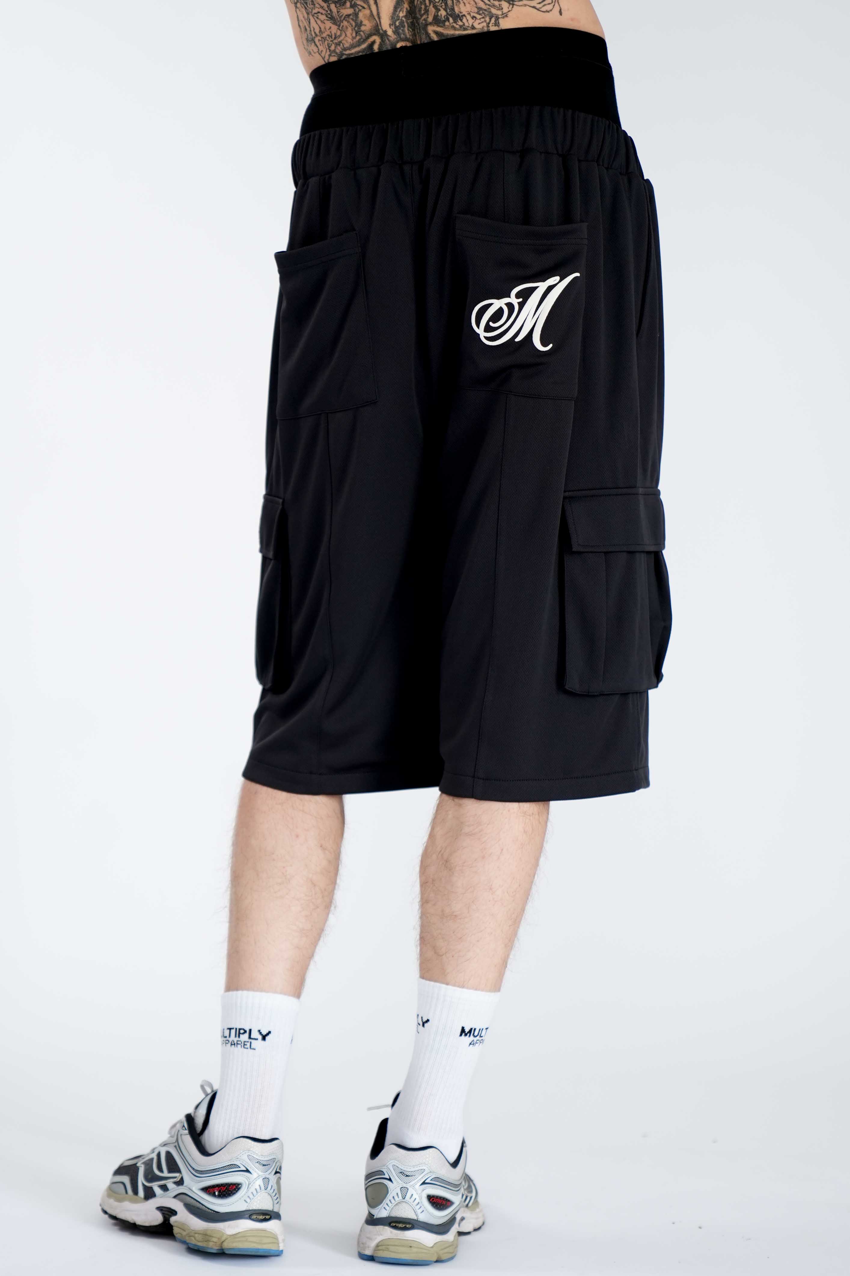 Multiply Apparel Oversize Utility Shorts GRID Black Soda – weitere Ansicht 3