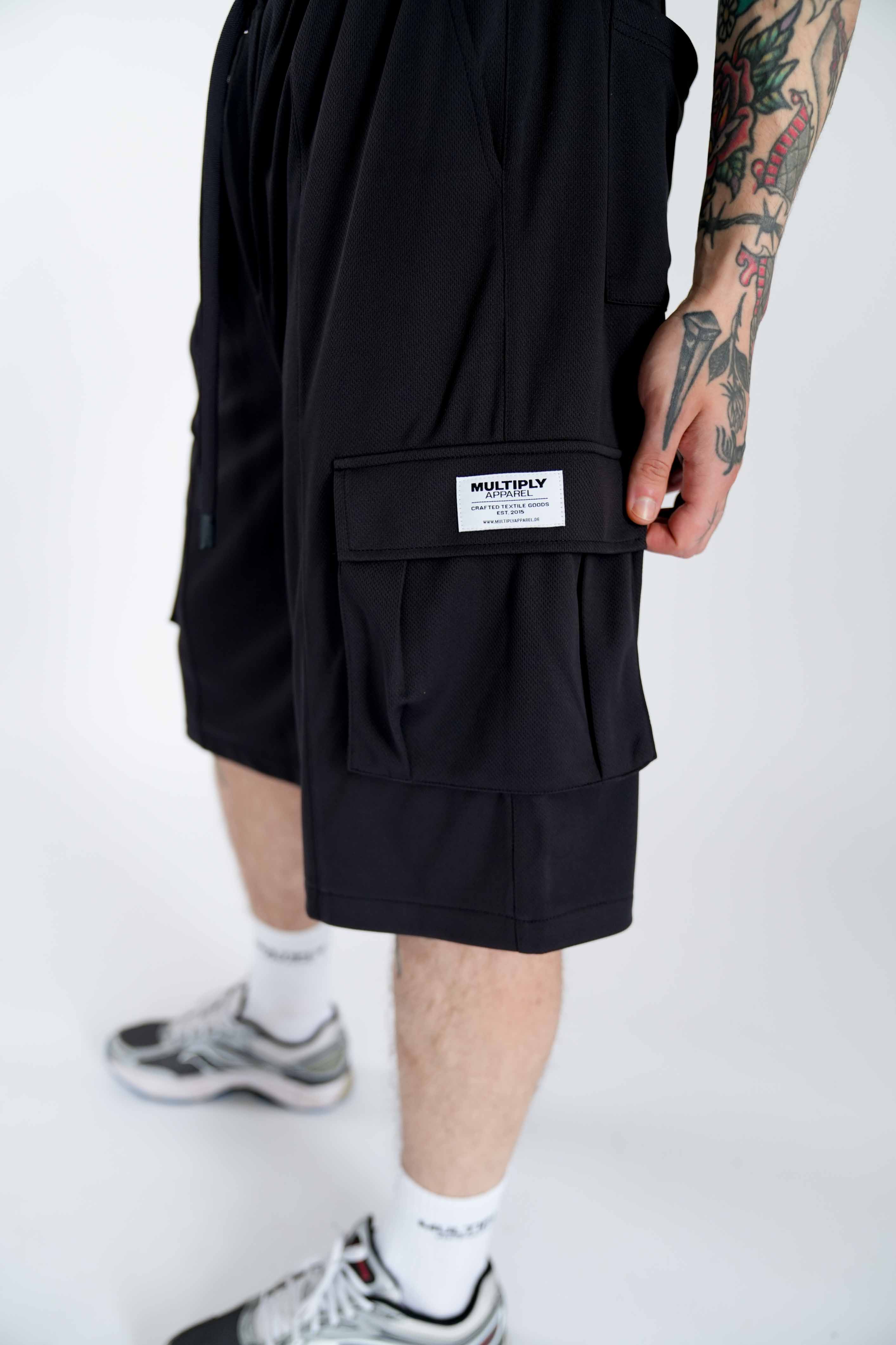 Multiply Apparel Oversize Utility Shorts GRID Black Soda – weitere Ansicht 6