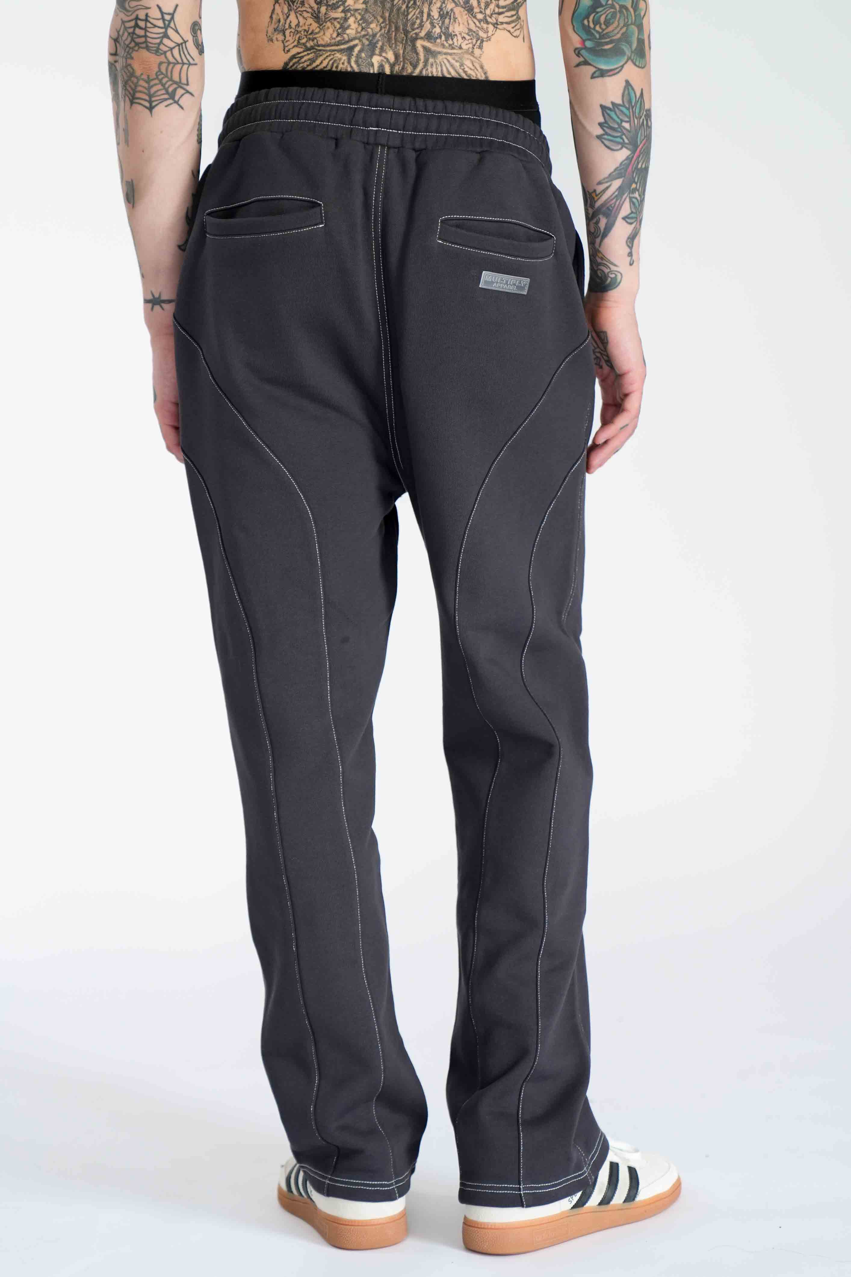 Multiply Apparel Striped Jogger RUNWAY Black Soda – weitere Ansicht 2