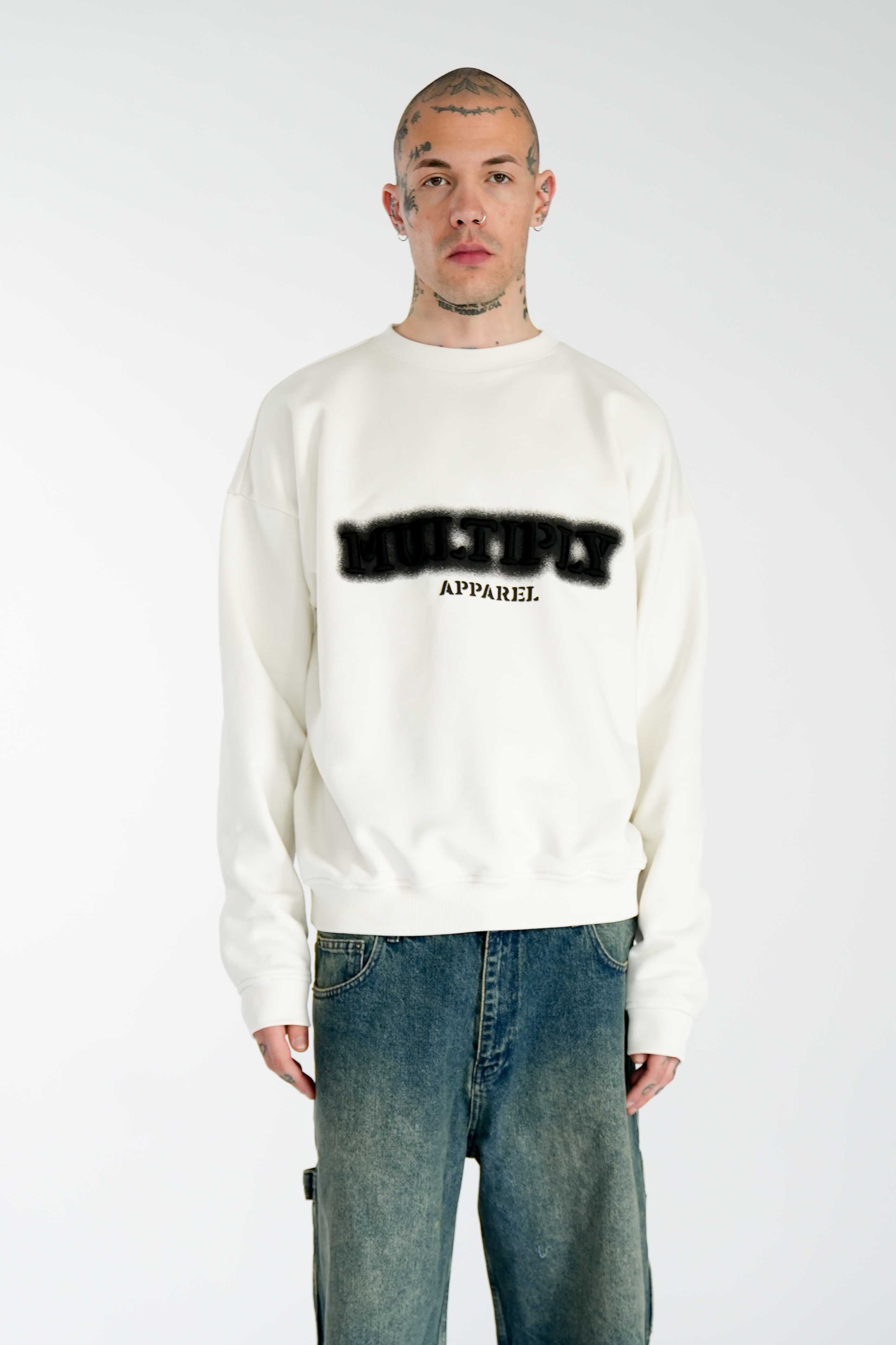Multiply Apparel Oversize Sweatshirt MOSAIC Vasporous Gray – weitere Ansicht 4