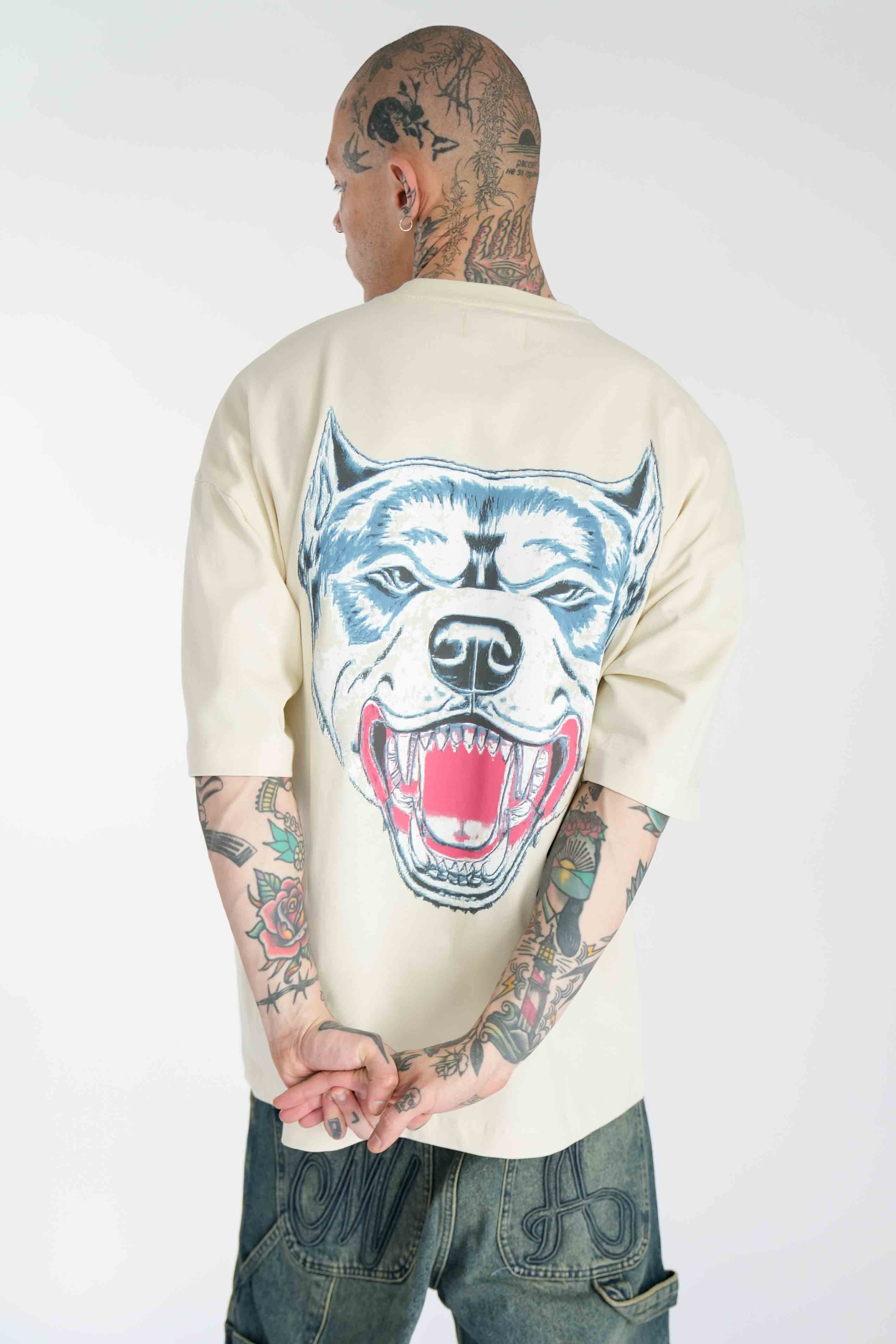 Multiply Apparel Oversize T-Shirt BULLDOG Pistachio Shell – weitere Ansicht 2
