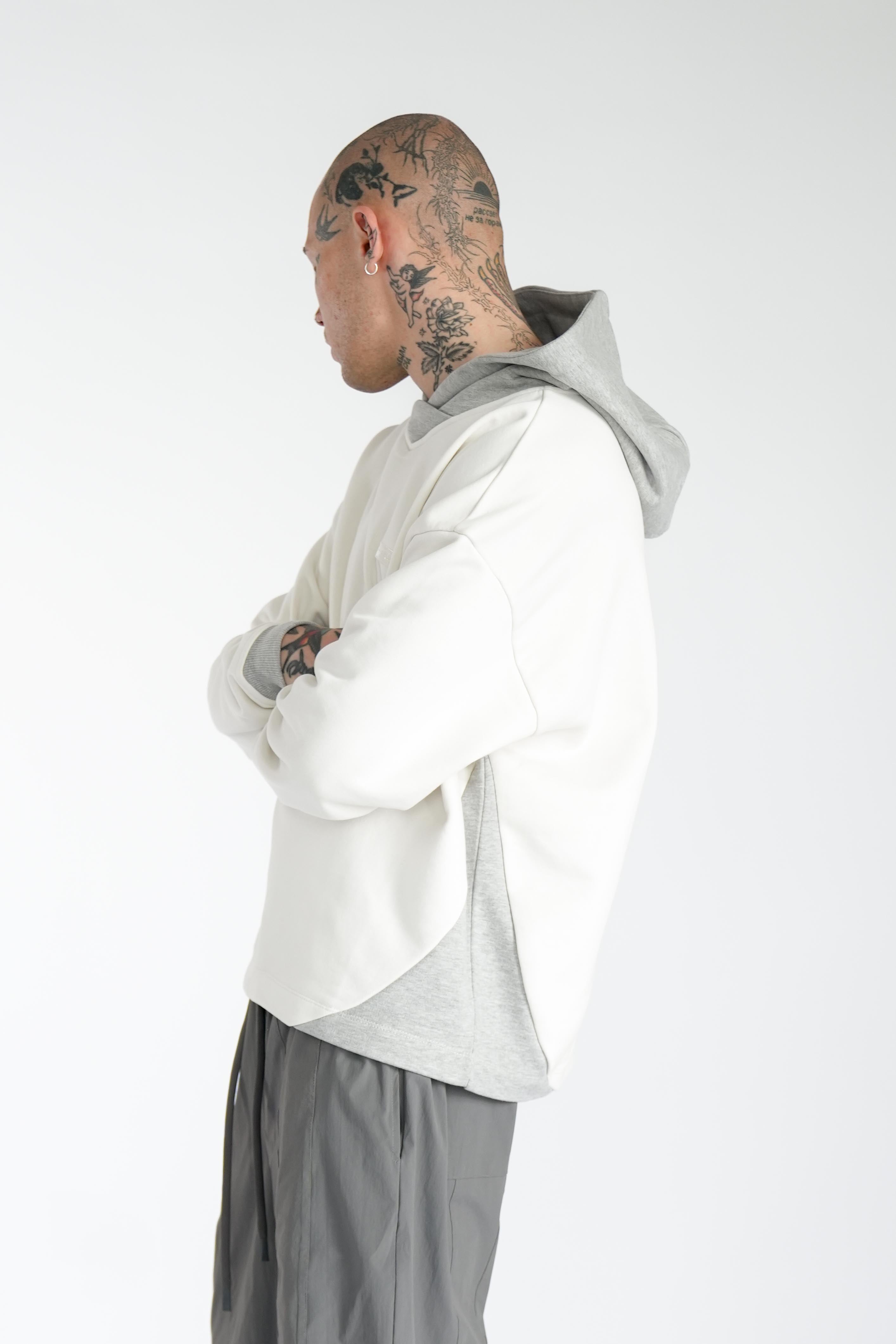 Multiply Apparel Oversize Hoodie DUALITY Grey Melange – weitere Ansicht 5