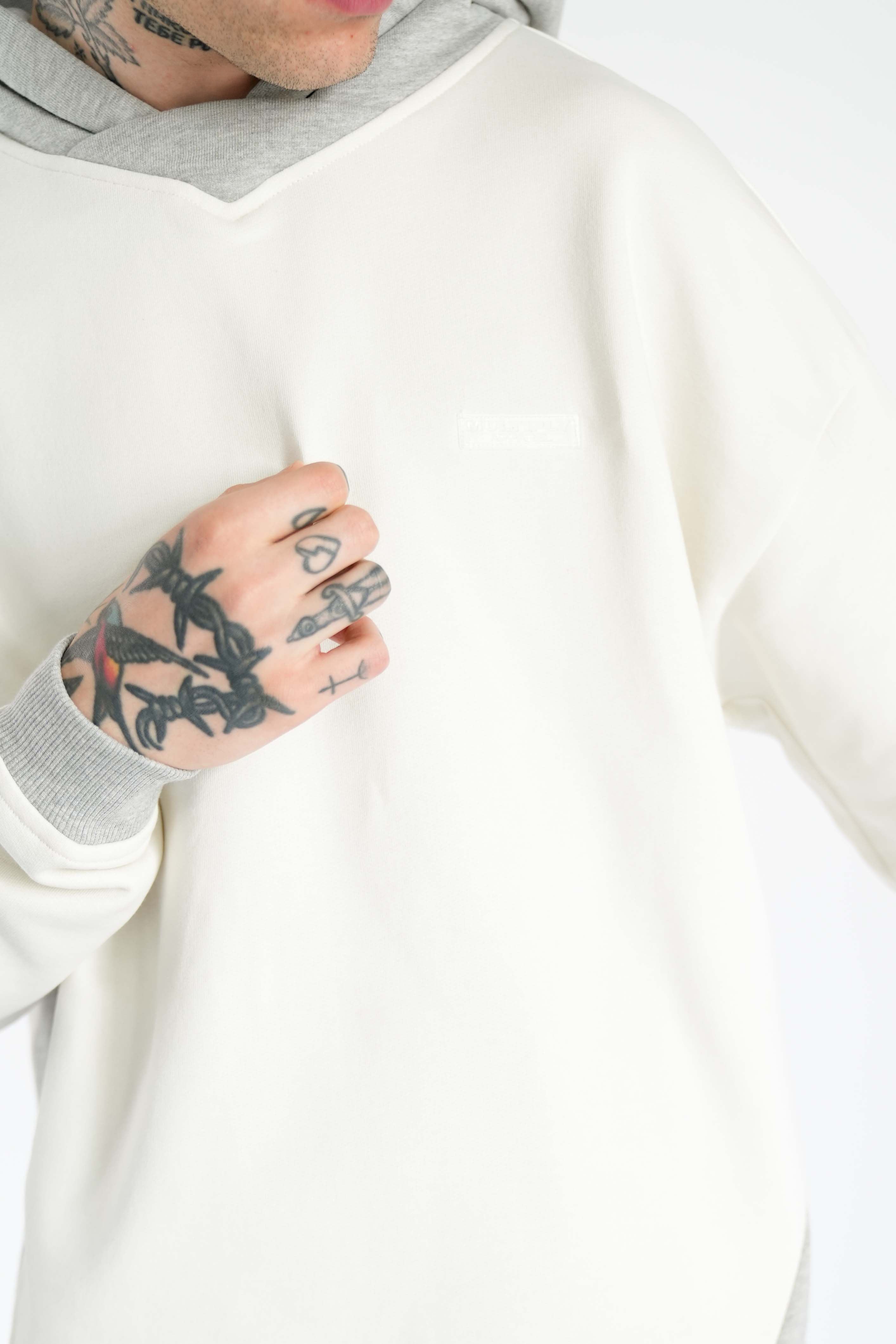 Multiply Apparel Oversize Hoodie DUALITY Grey Melange – weitere Ansicht 6