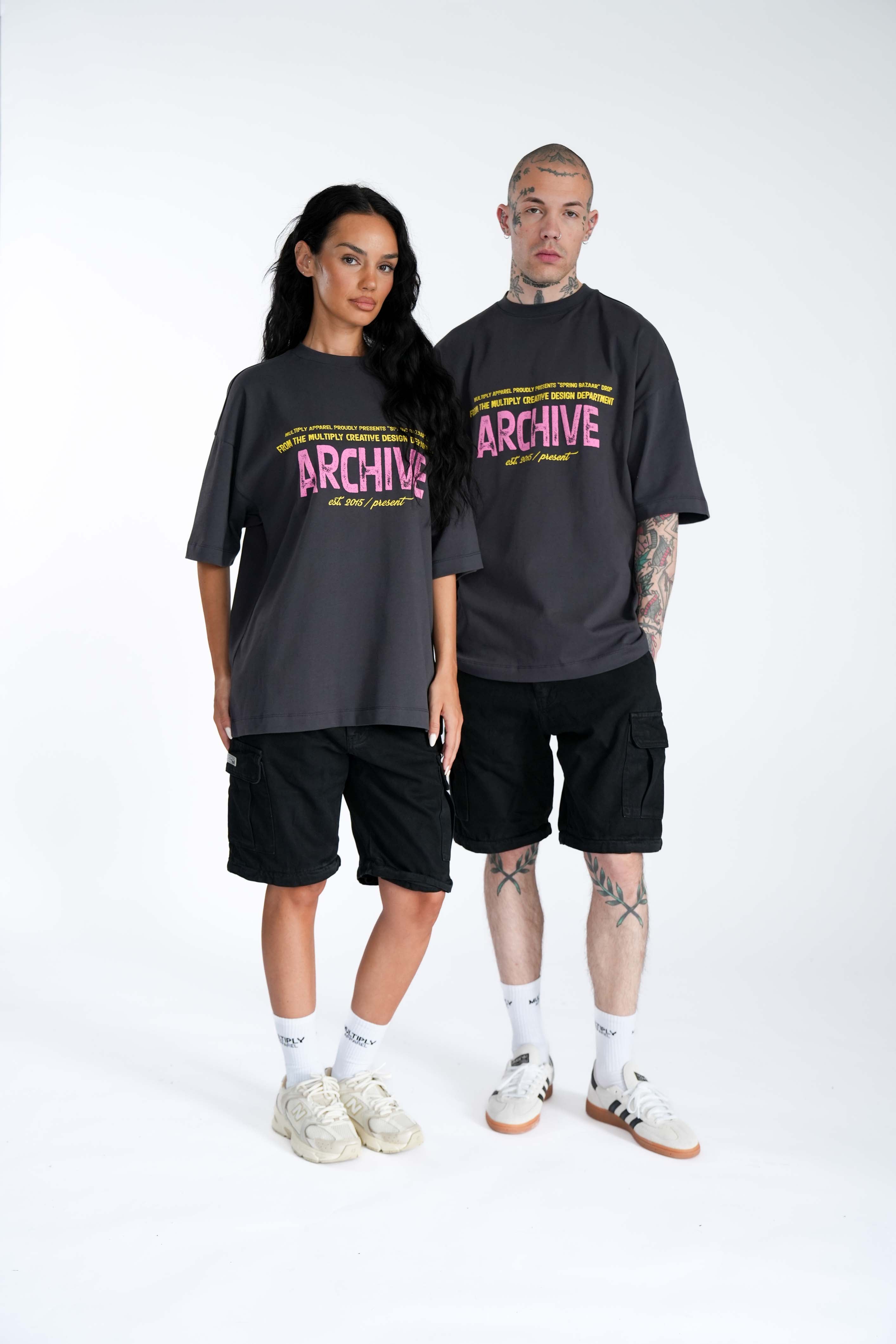 Multiply Apparel Oversize T-Shirt ARCHIVE Black Soda – weitere Ansicht 4