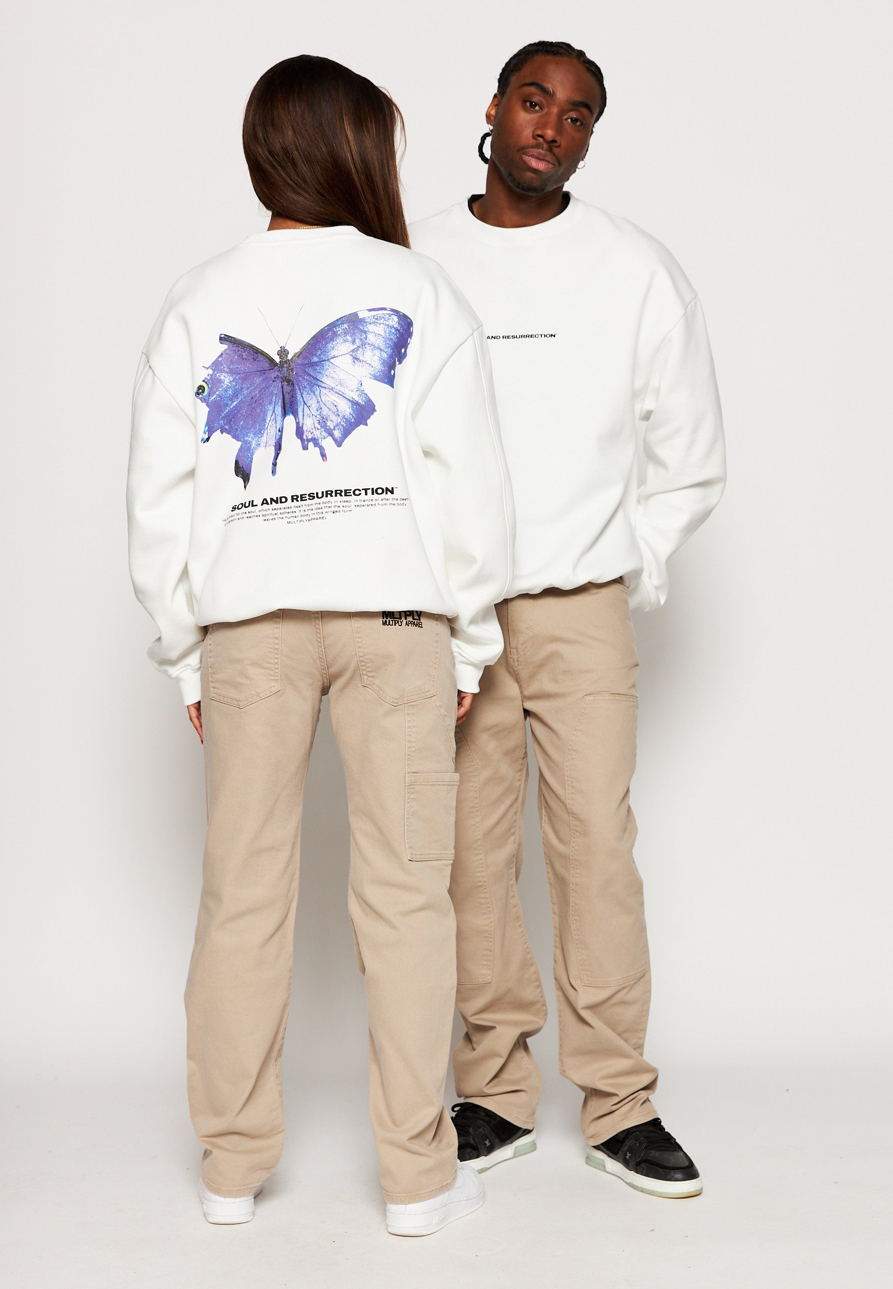 Oversize Sweatshirt BUTTERFLY Off White