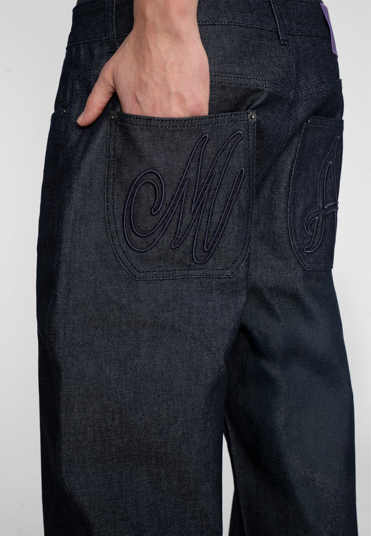Multiply Apparel Wide Straight Jeans SLICK Blue Grey – weitere Ansicht 3