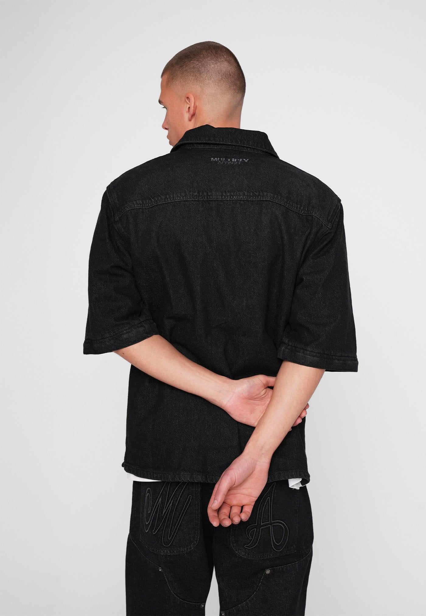 Multiply Apparel Denim Double Sleeve Shirt Slider – weitere Ansicht 4
