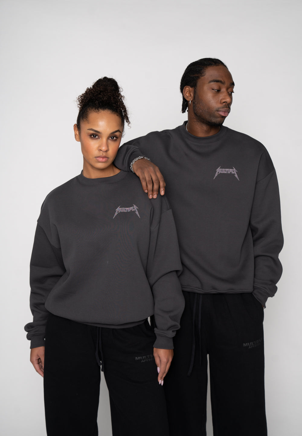 Multiply Apparel Oversize Sweatshirt X Black Soda Washed – weitere Ansicht 5