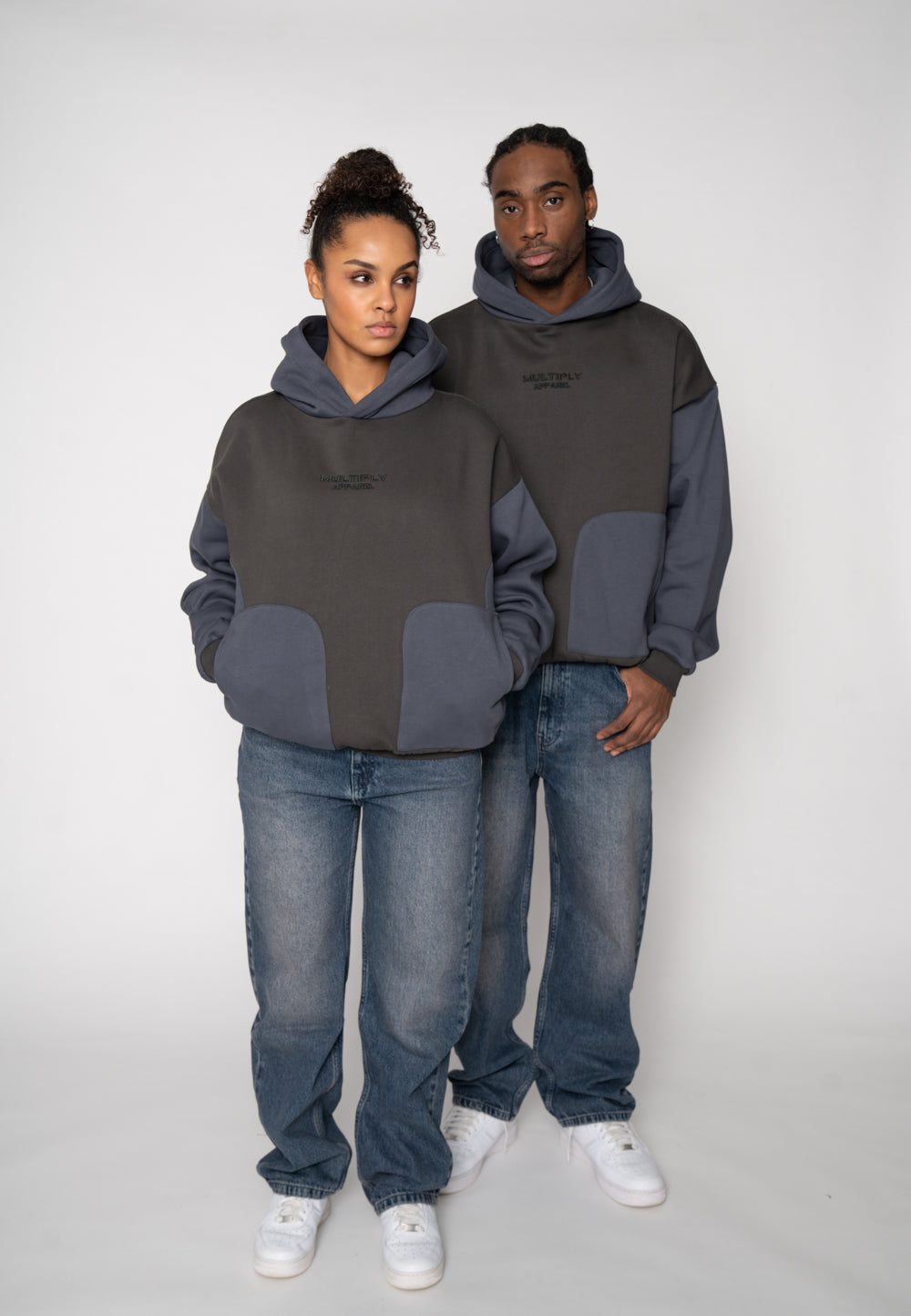 Multiply Apparel Oversize Hoodie BILLA Ombre Blue – weitere Ansicht 3
