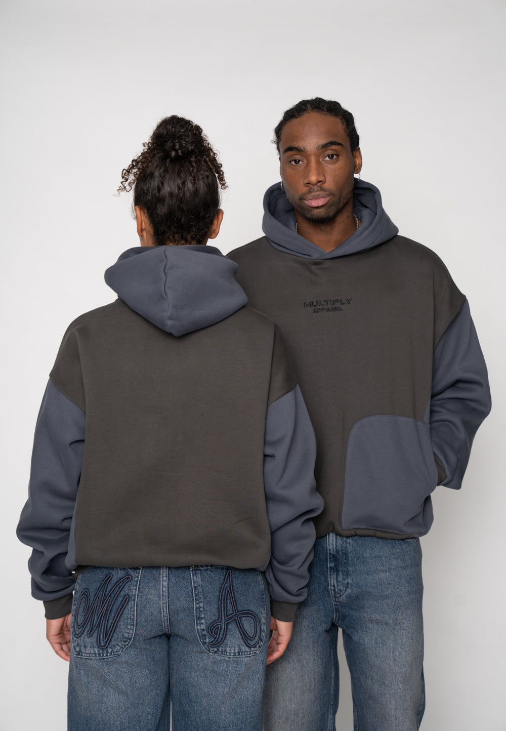 Multiply Apparel Oversize Hoodie BILLA Ombre Blue – weitere Ansicht 4