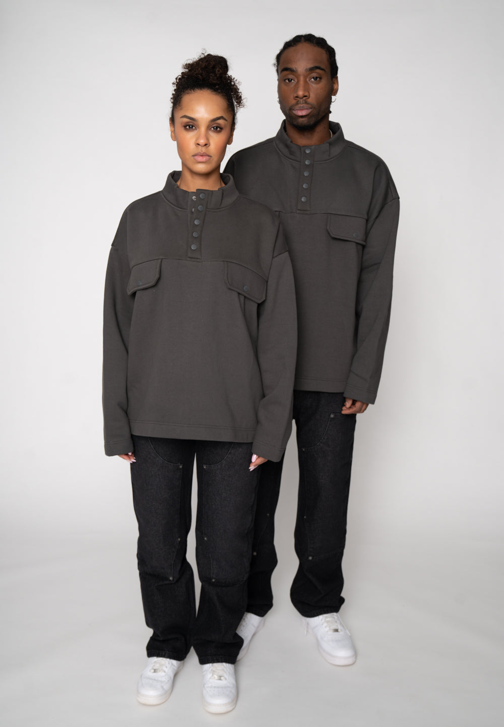 Multiply Apparel Oversize Sweater EASE Phantom Washed – weitere Ansicht 3