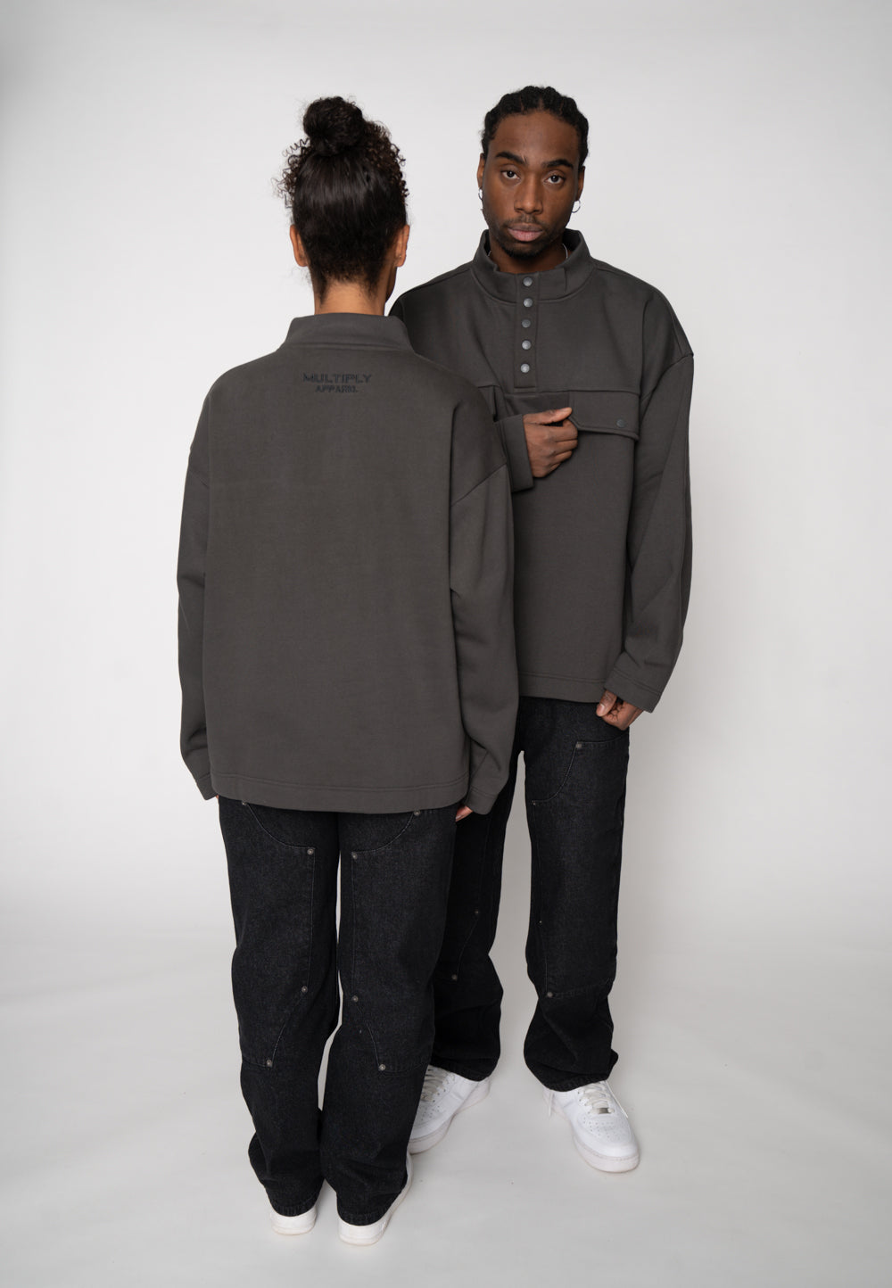 Multiply Apparel Oversize Sweater EASE Phantom Washed – weitere Ansicht 5