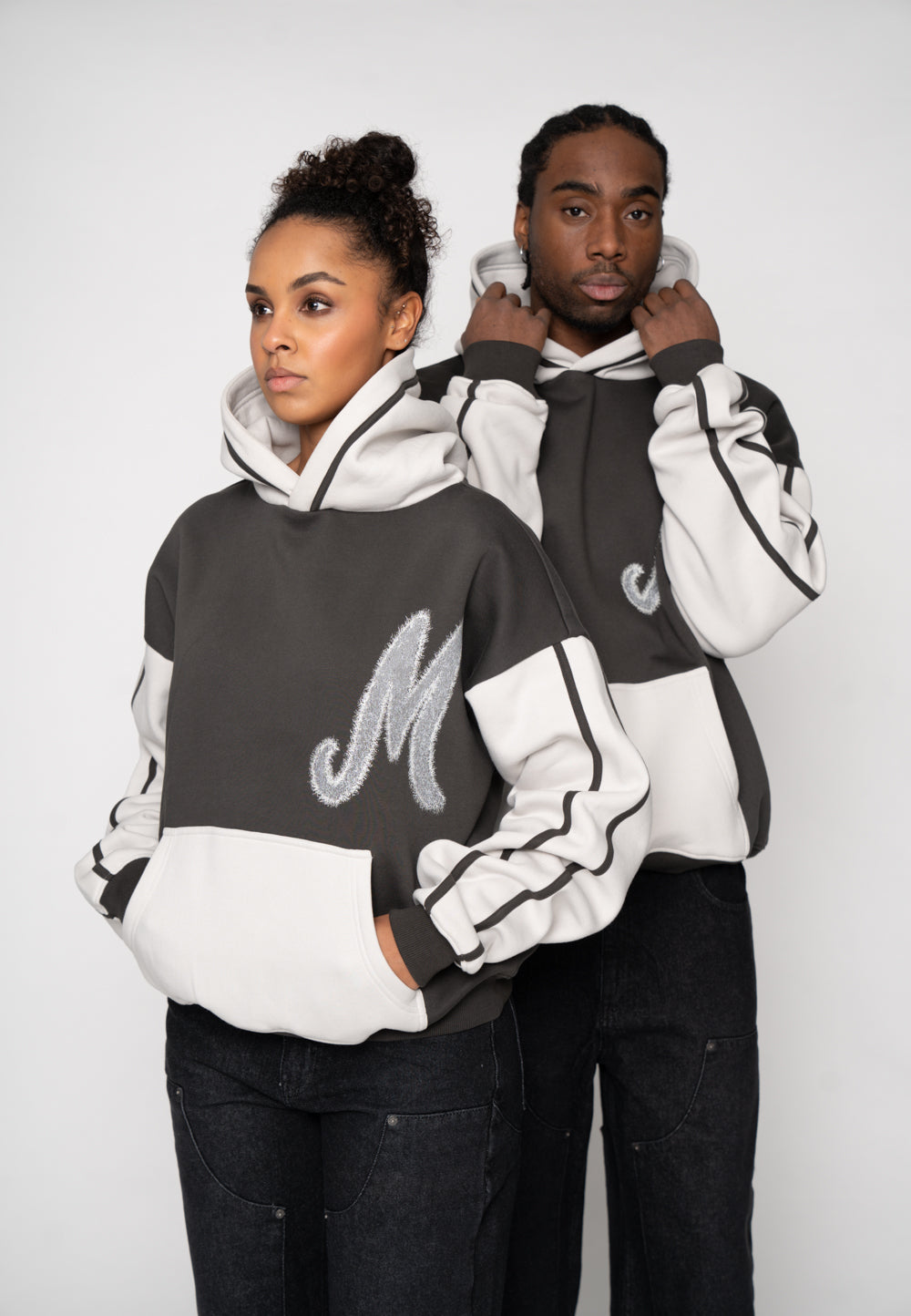 Oversize Hoodie FAUX Glacier Gray