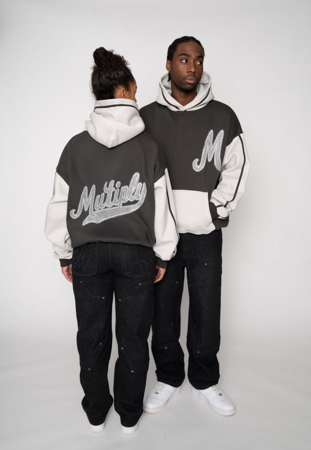 Oversize Hoodie FAUX Glacier Gray