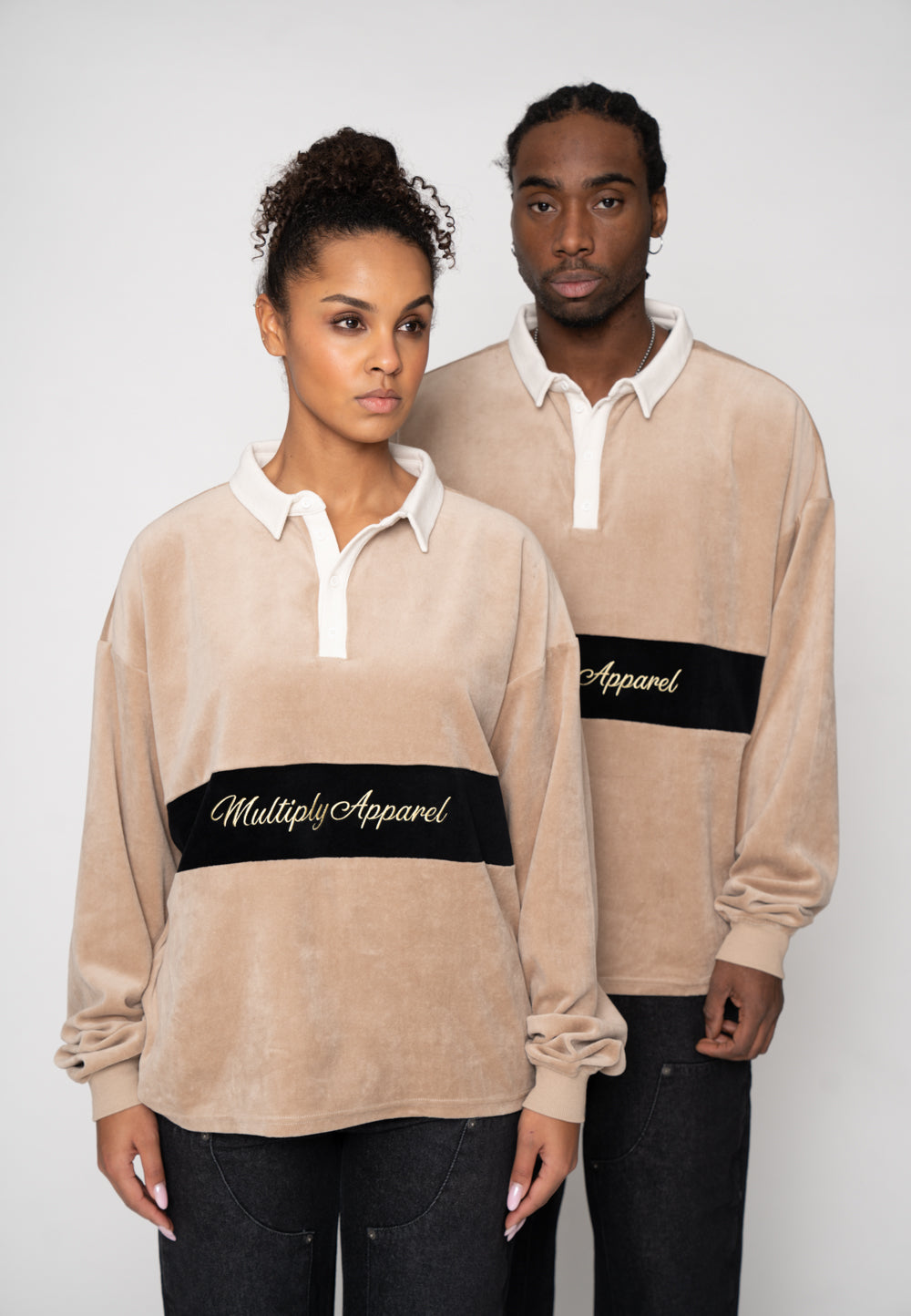 Oversize Longsleeve Polo DASHING Weathered Teak