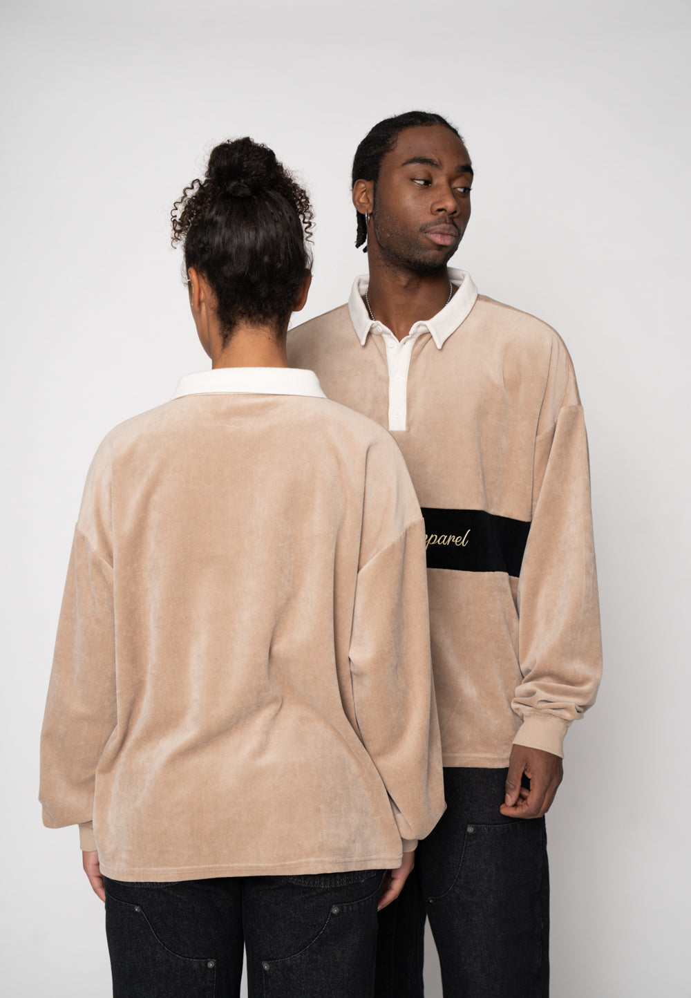 Multiply Apparel Oversize Longsleeve Polo DASHING Weathered Teak – weitere Ansicht 3