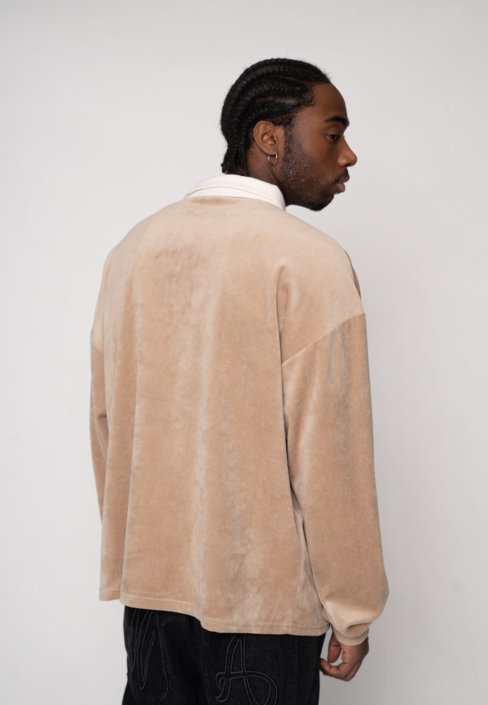 Oversize Longsleeve Polo DASHING Weathered Teak
