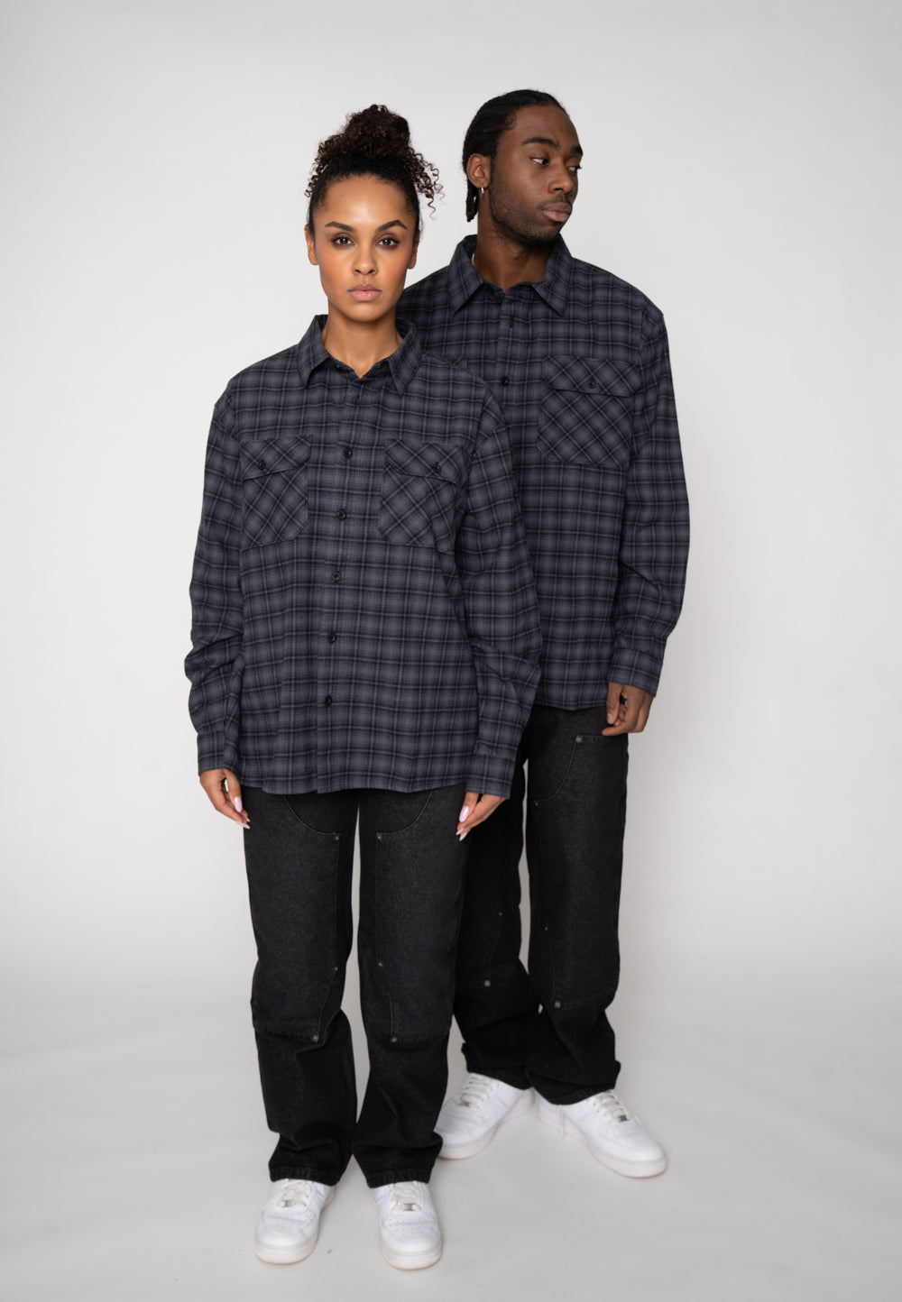 Multiply Apparel Flannel Shirt Trade Blue – weitere Ansicht 3