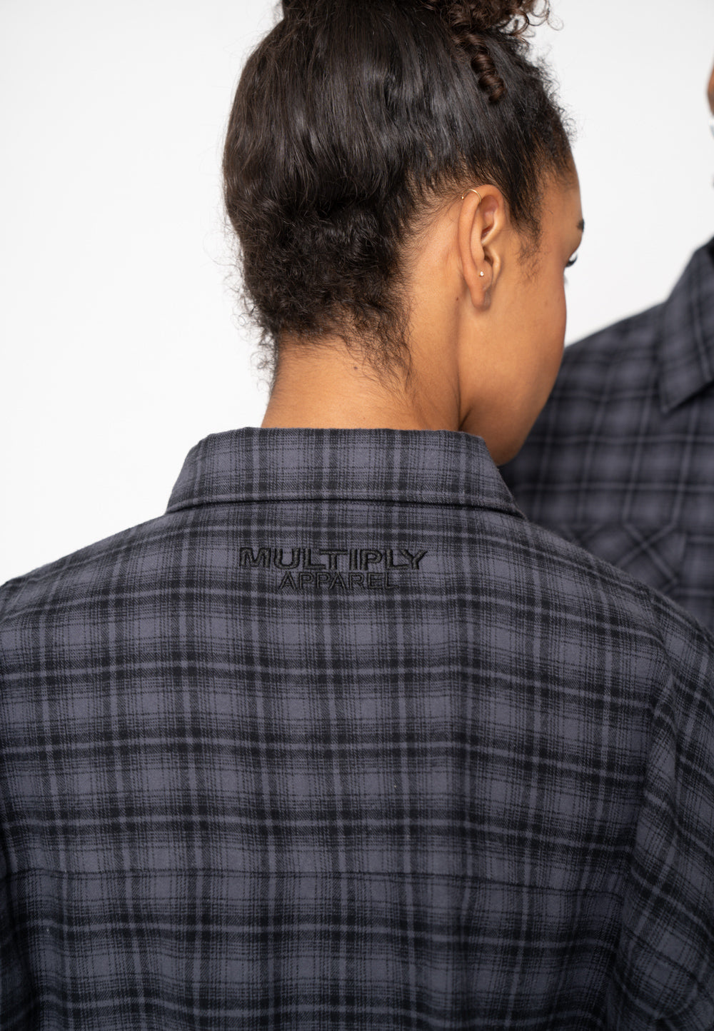 Multiply Apparel Flannel Shirt Trade Blue – weitere Ansicht 5