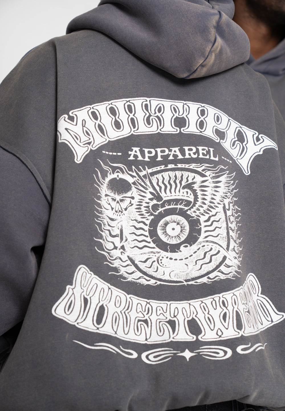 Oversize Hoodie WESTERN Ombre Blue