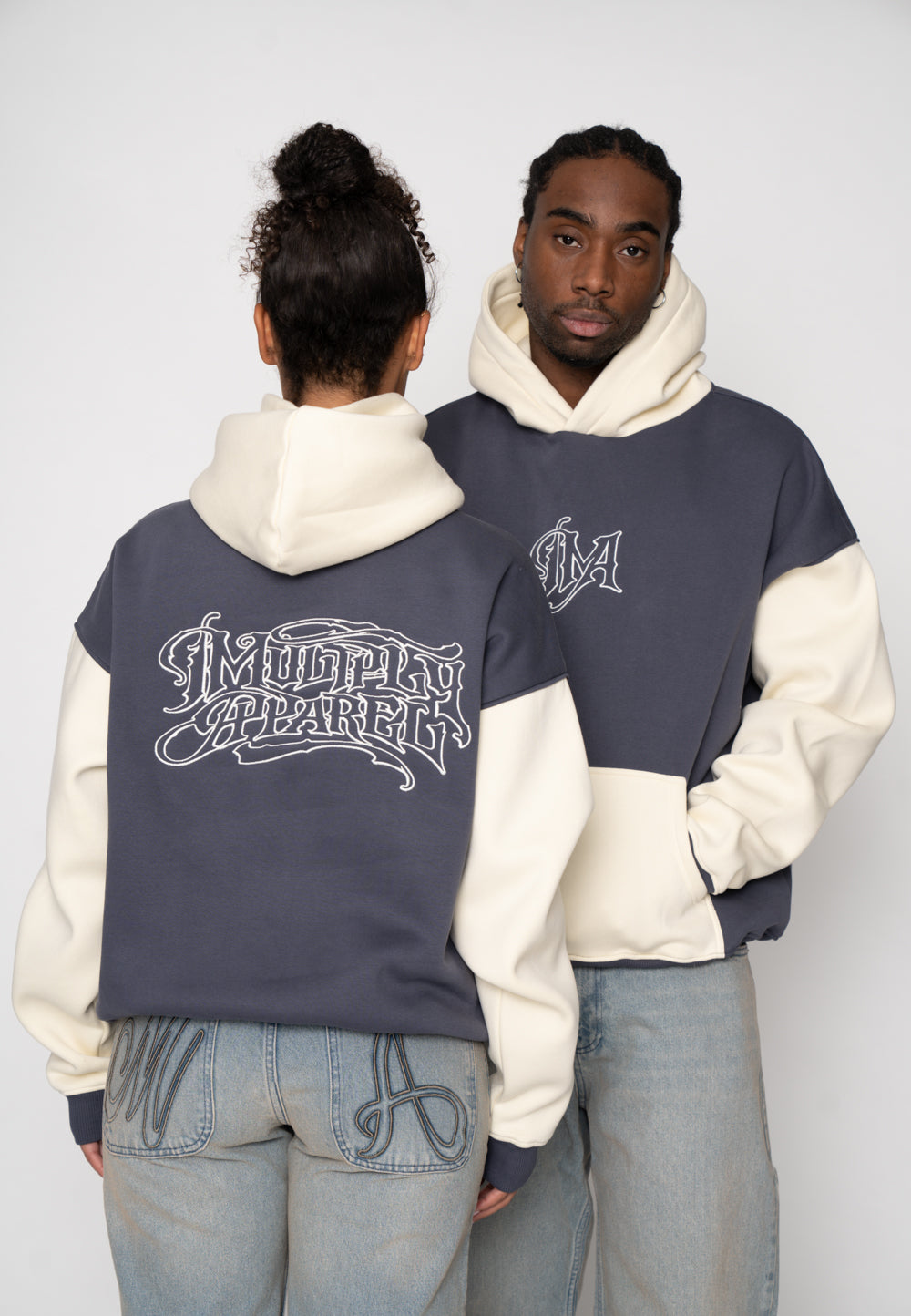Multiply Apparel Oversize Hoodie RIDGE Odyssey Gray – Frontalansicht