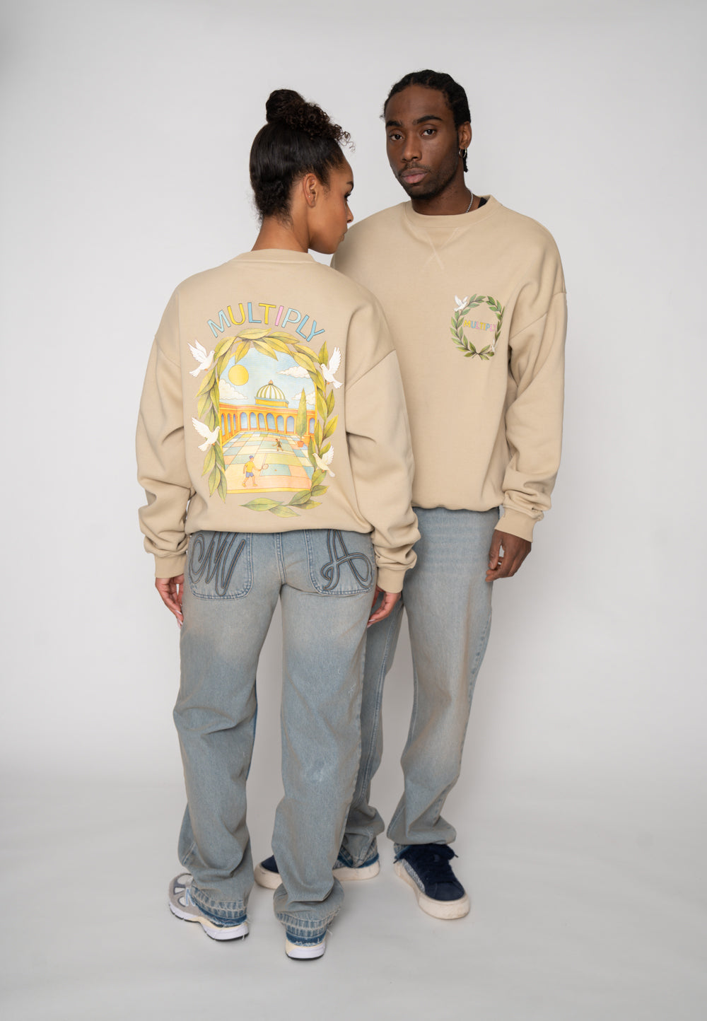 Multiply Apparel Oversize Sweatshirt RIVIERA Fields of Rye – weitere Ansicht 5