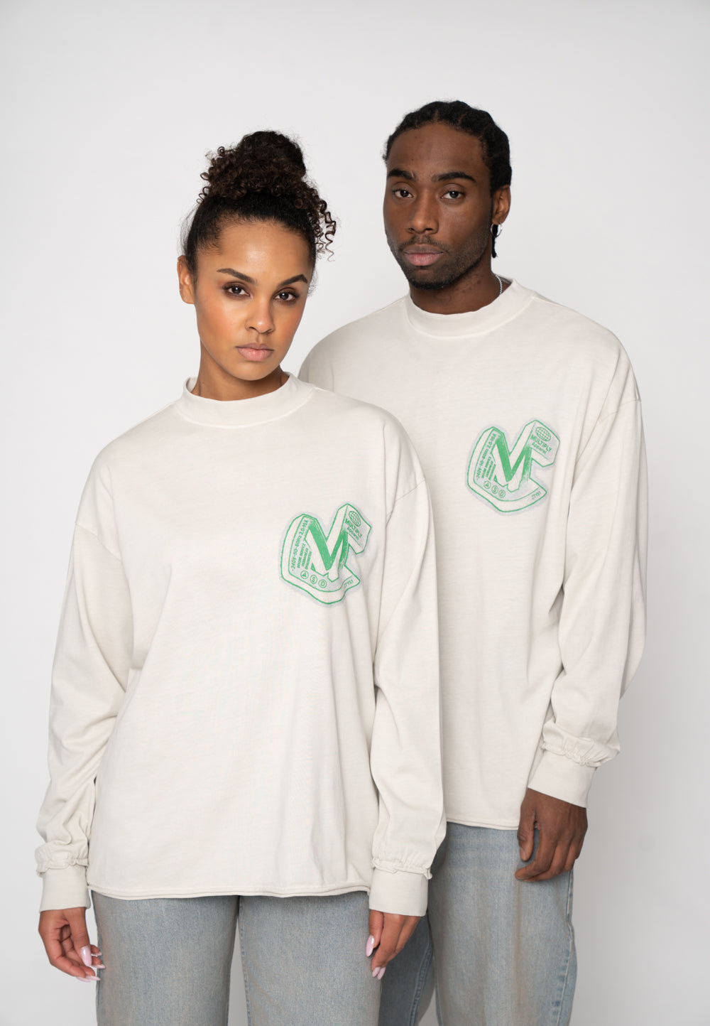Multiply Apparel Oversize Longsleeve BARIUM Glacier Gray – weitere Ansicht 4