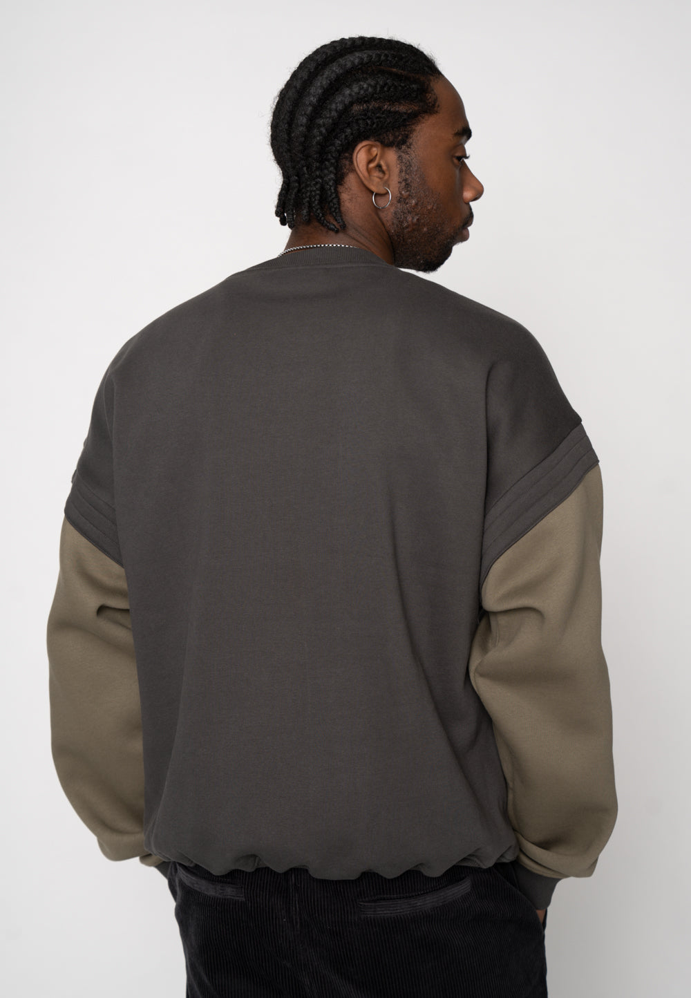 Oversize Sweatshirt STACK Black Soda Washed