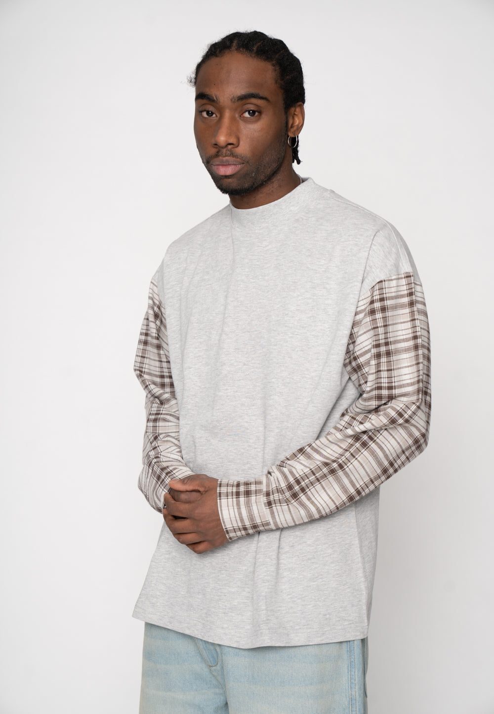 Multiply Apparel Oversize Longsleeve SHACKLE Grey Melange – weitere Ansicht 7