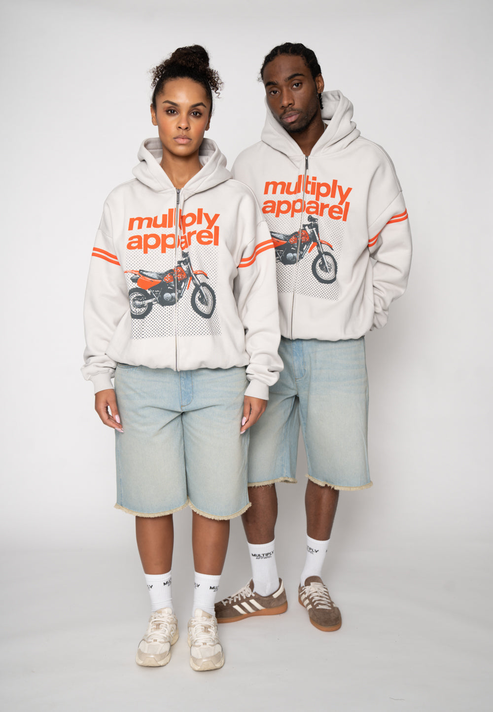 Multiply Apparel Oversize Zip Hoodie AUTOMOTIVE Glacier Gray – weitere Ansicht 3