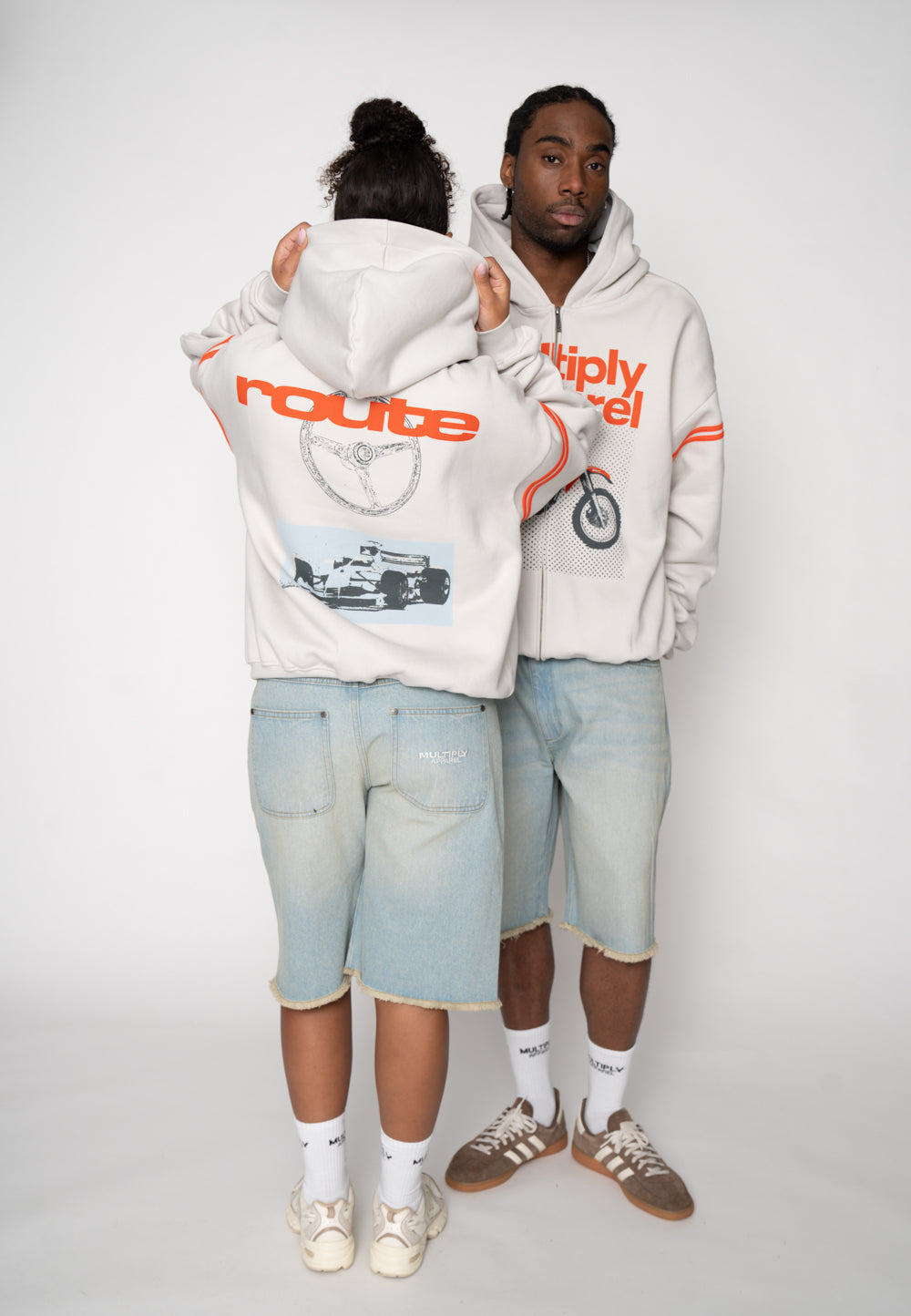 Multiply Apparel Oversize Zip Hoodie AUTOMOTIVE Glacier Gray – weitere Ansicht 5