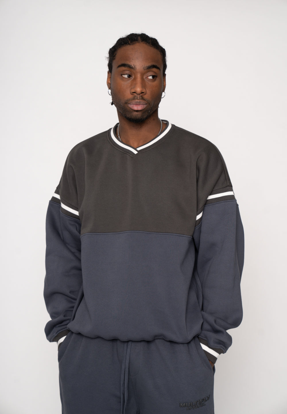 Multiply Apparel Oversize Sweatshirt BANDED Ombre Blue – weitere Ansicht 6