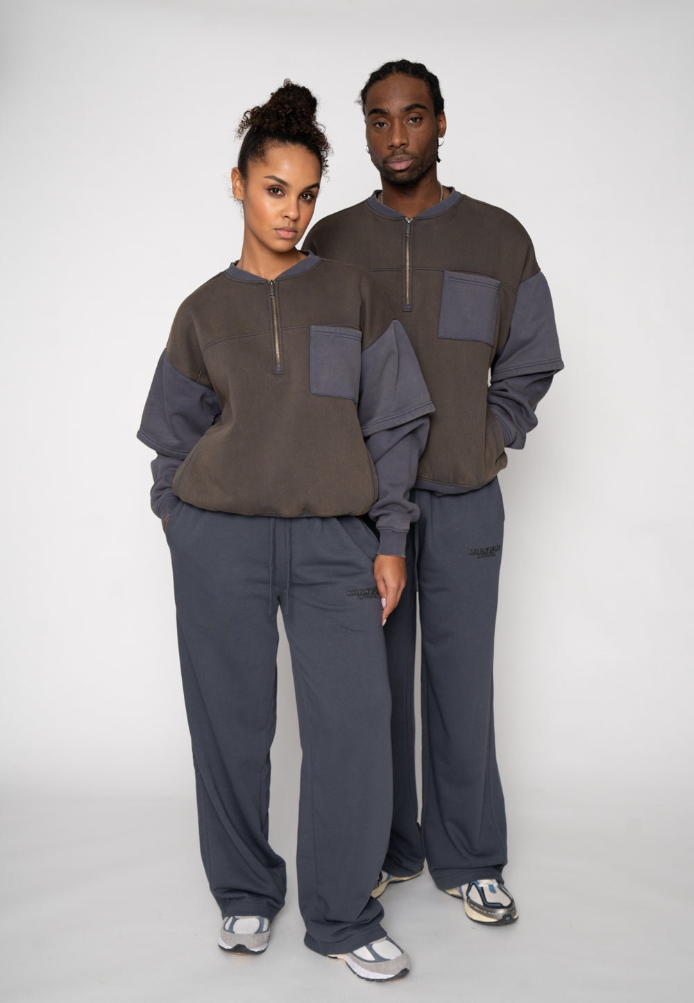 Oversize Half Zip VARIED Odyssey Grey