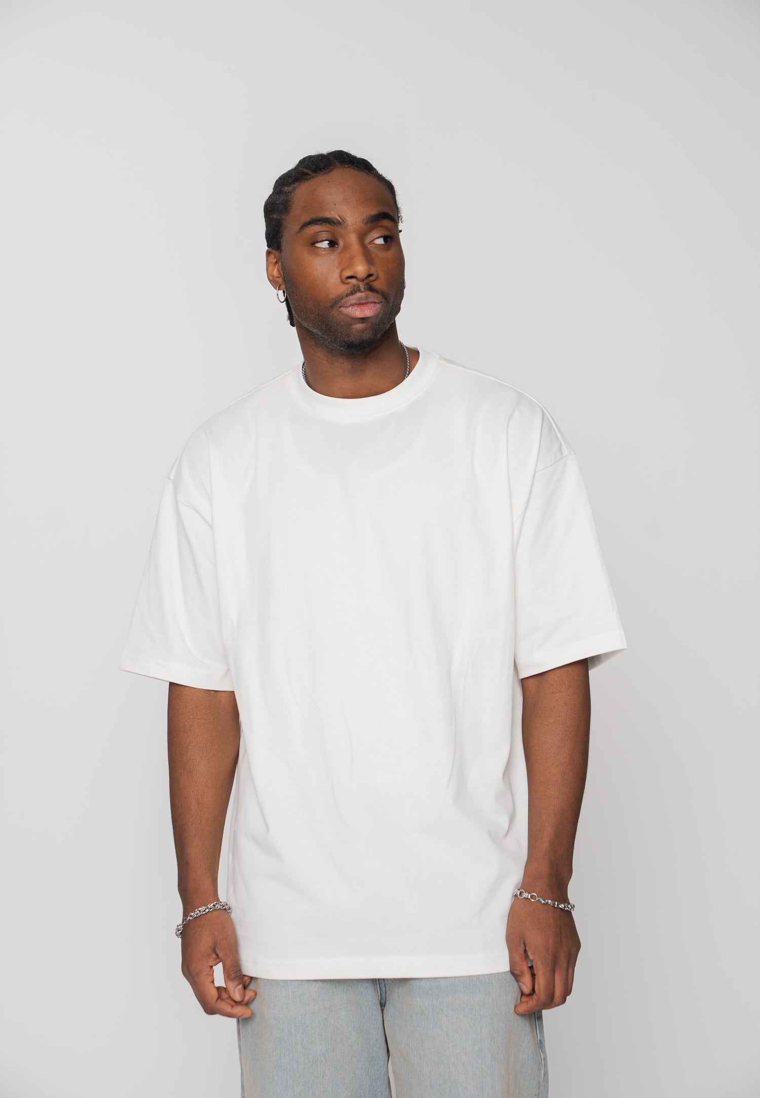 Multiply Apparel Oversize T-Shirt CASSETTET TAPE Cloud Dancer – weitere Ansicht 3