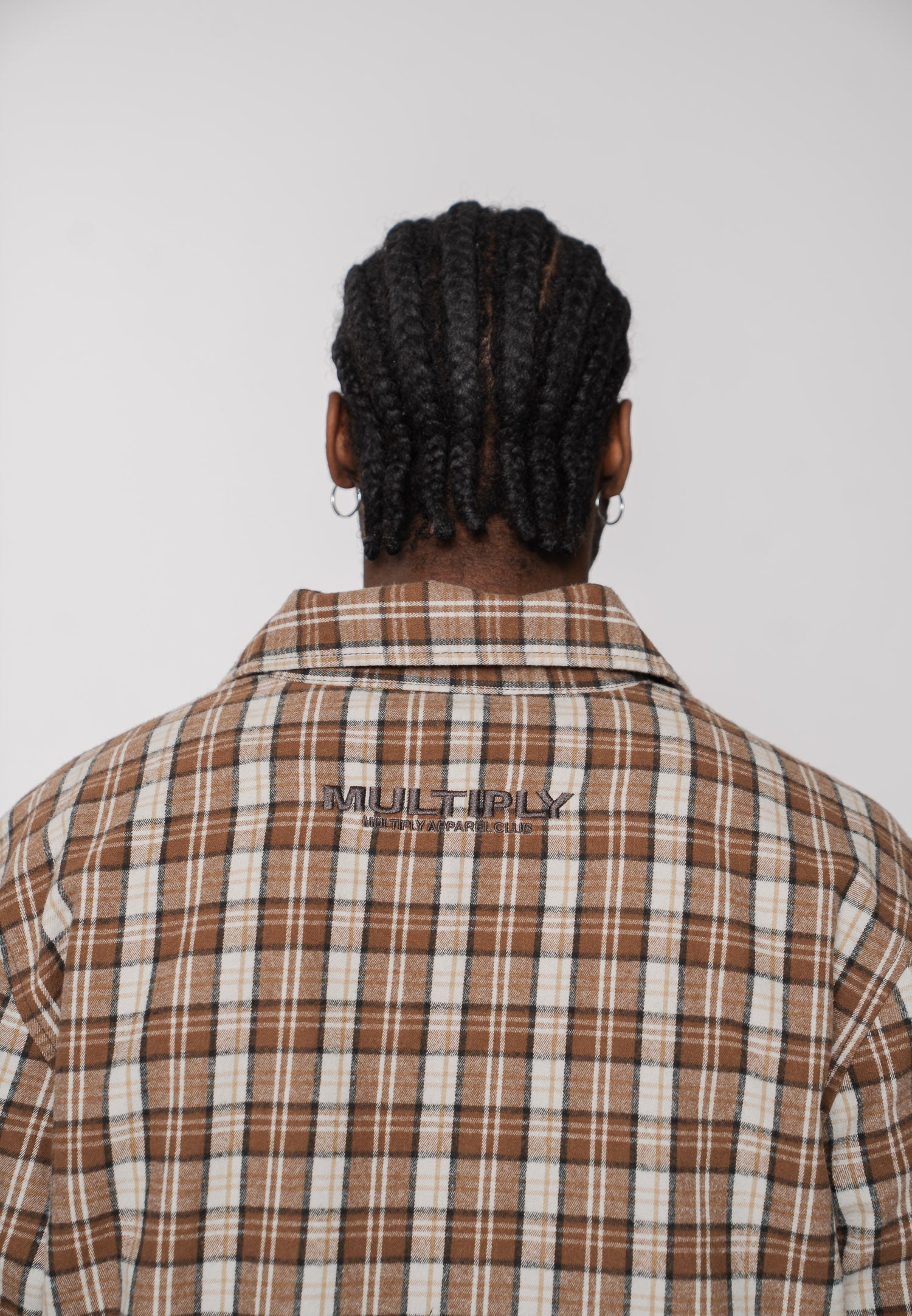 Oversize Jacket TARTAN Weathered Teak