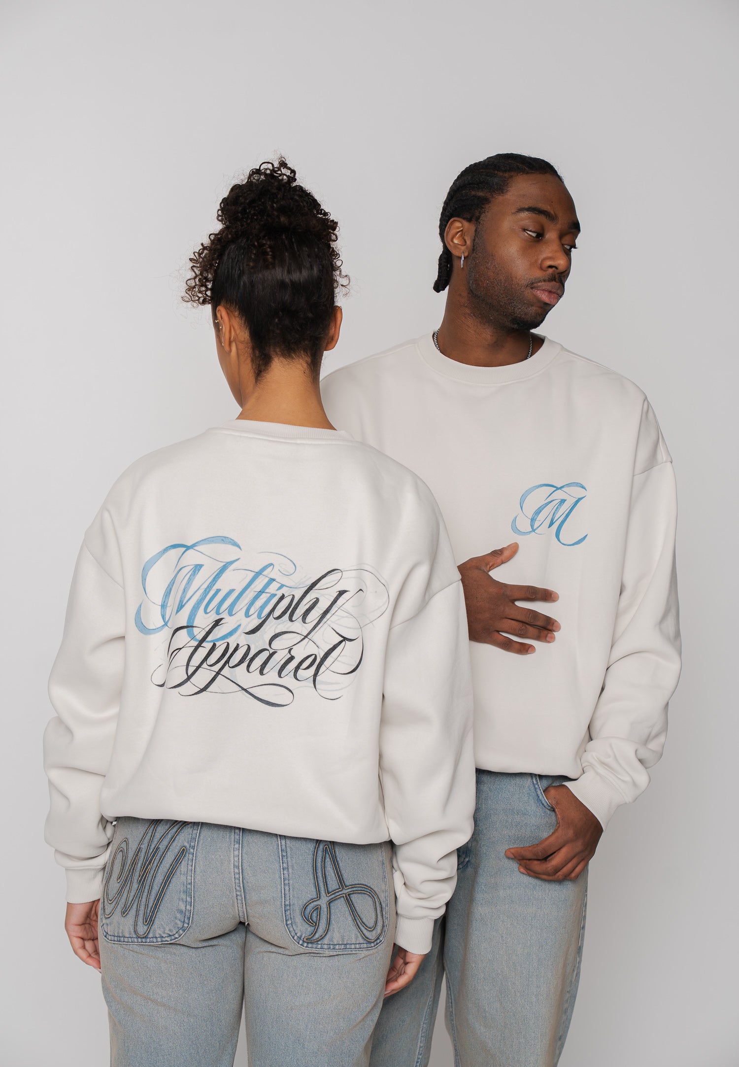 Multiply Apparel Sweatshirt TATT Vasporous Gray – Frontalansicht